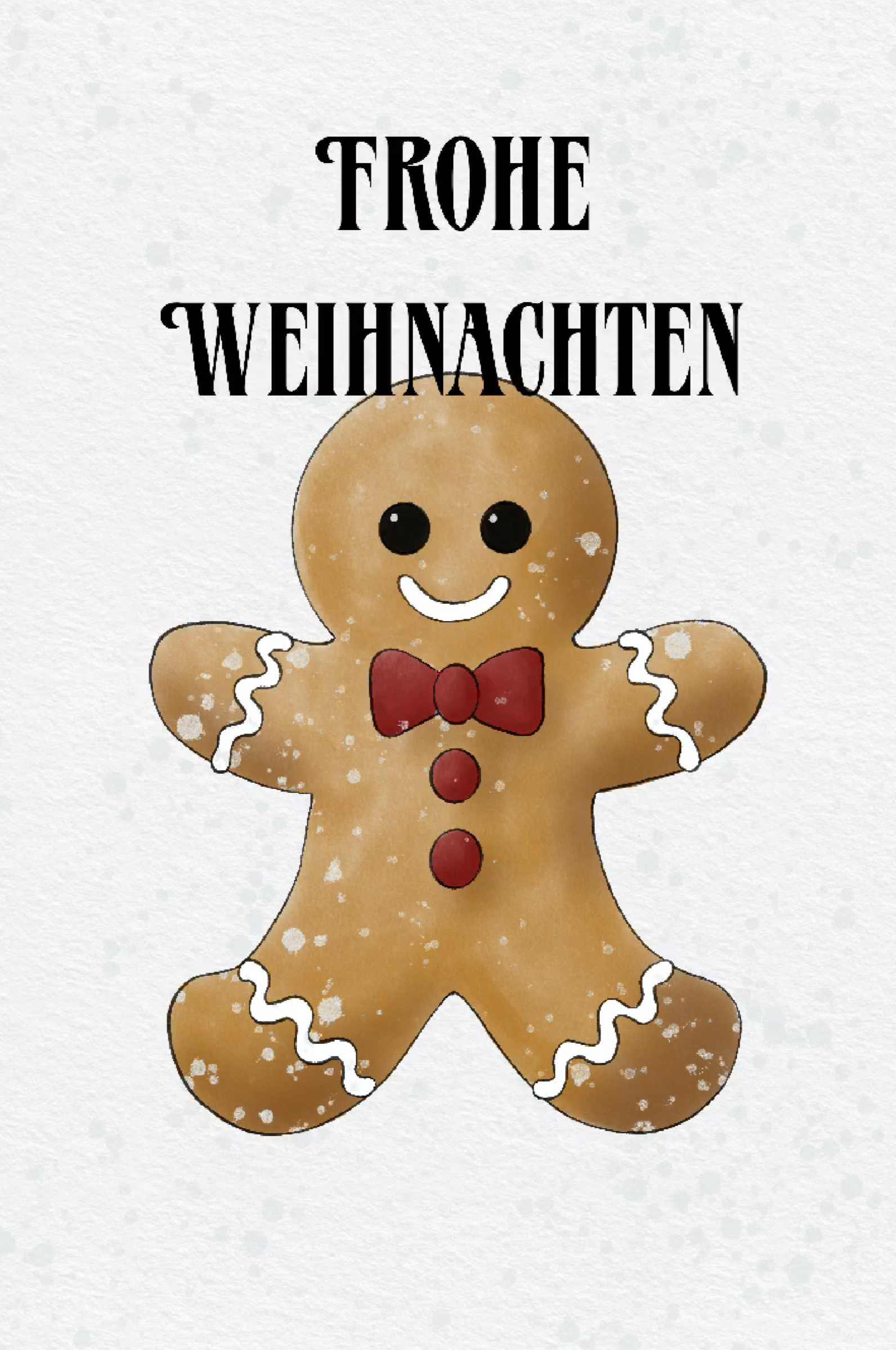 Watercolor Gingerbread Man Step 4