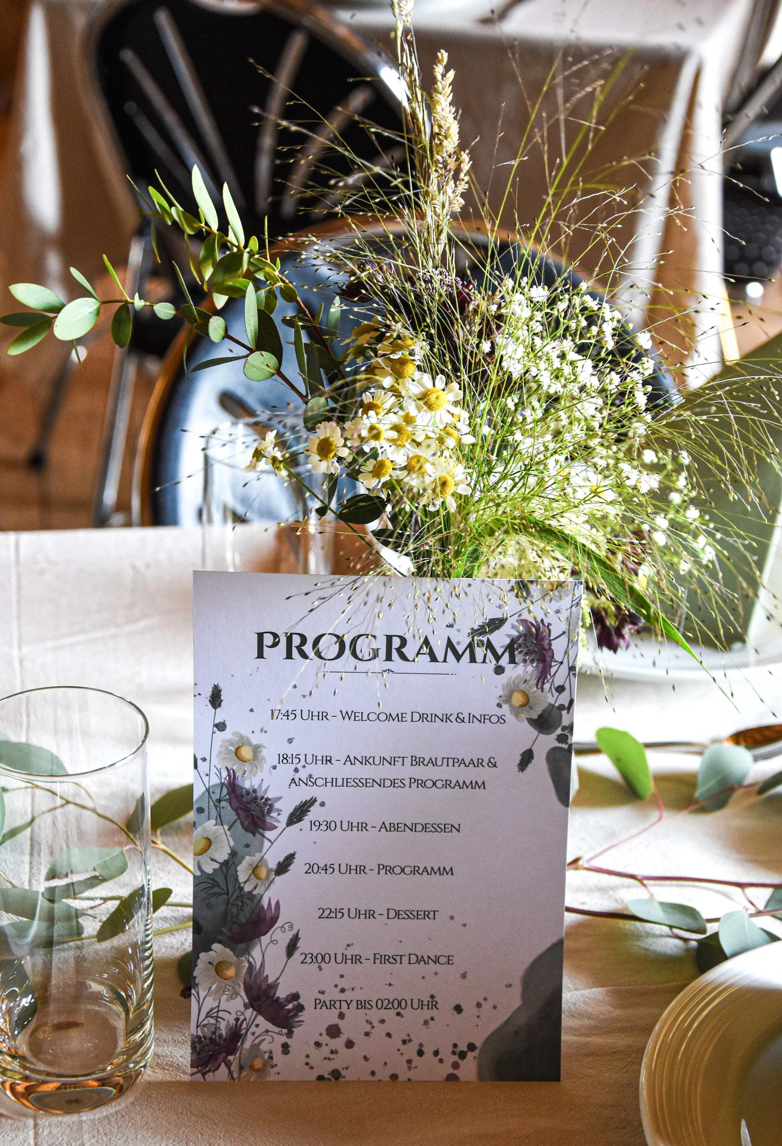 Hochzeitsprogramm Design