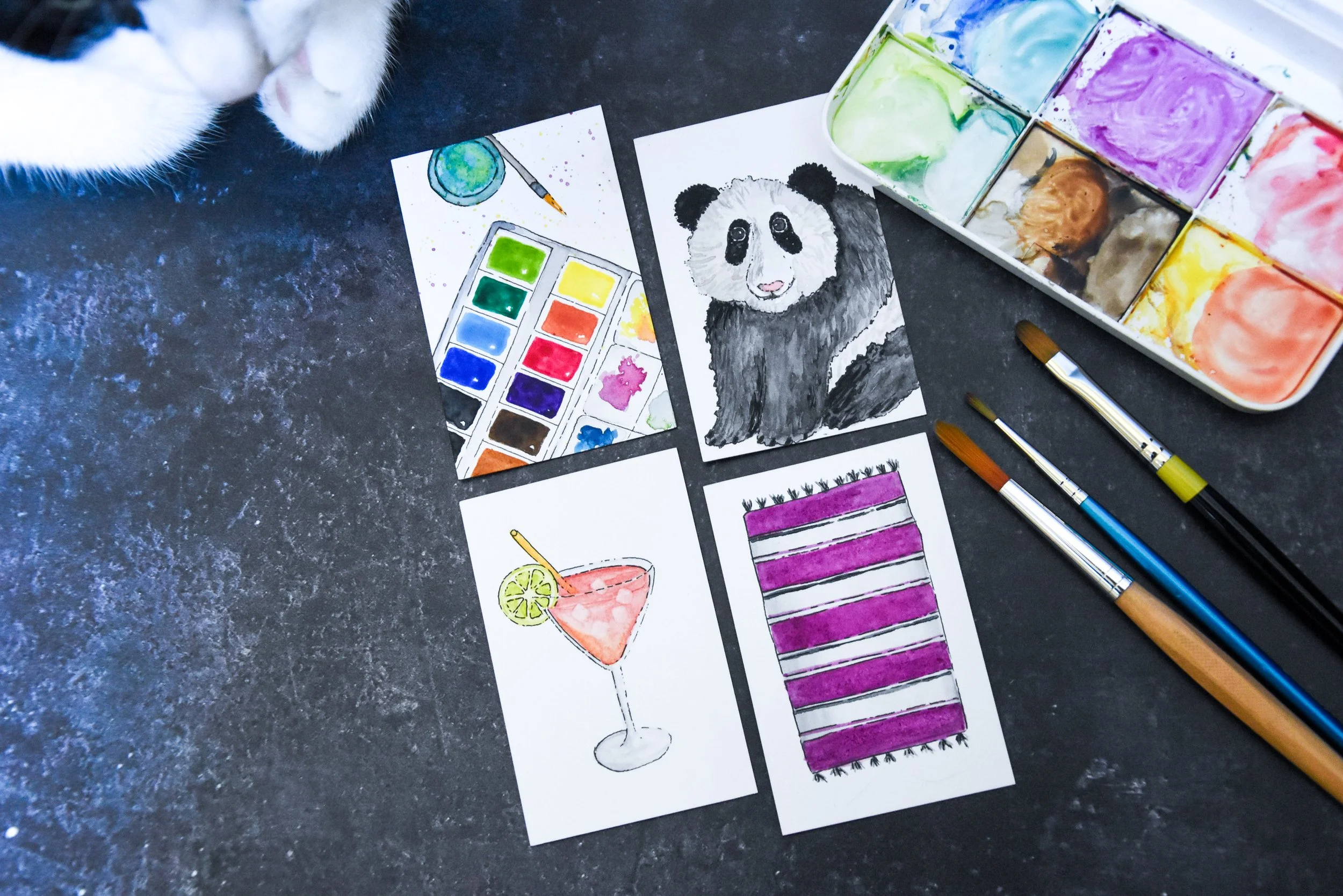Easy watercolor designs