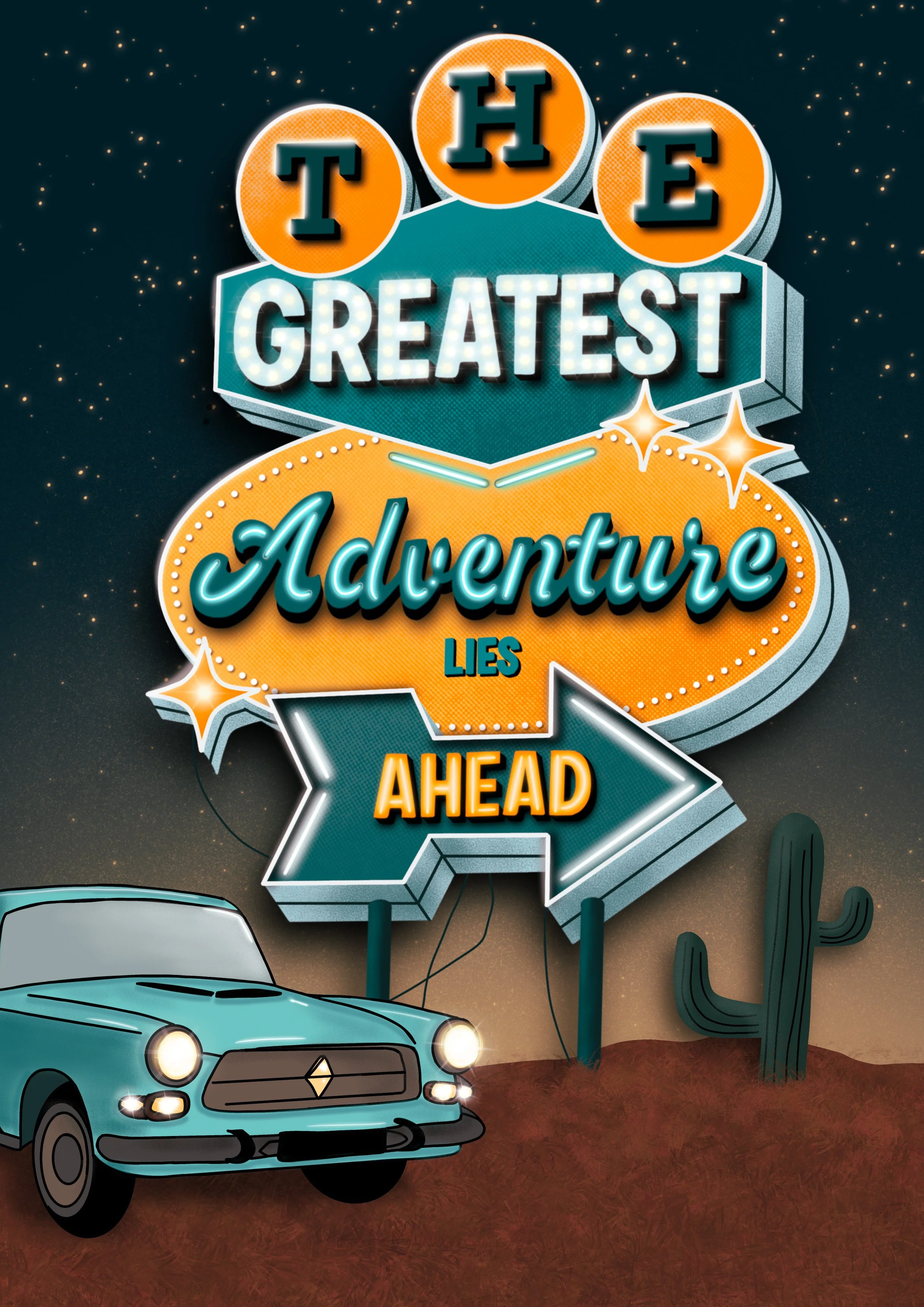 How to Create Adventure Themed Vintage Retro Signs with Procreate — The ...