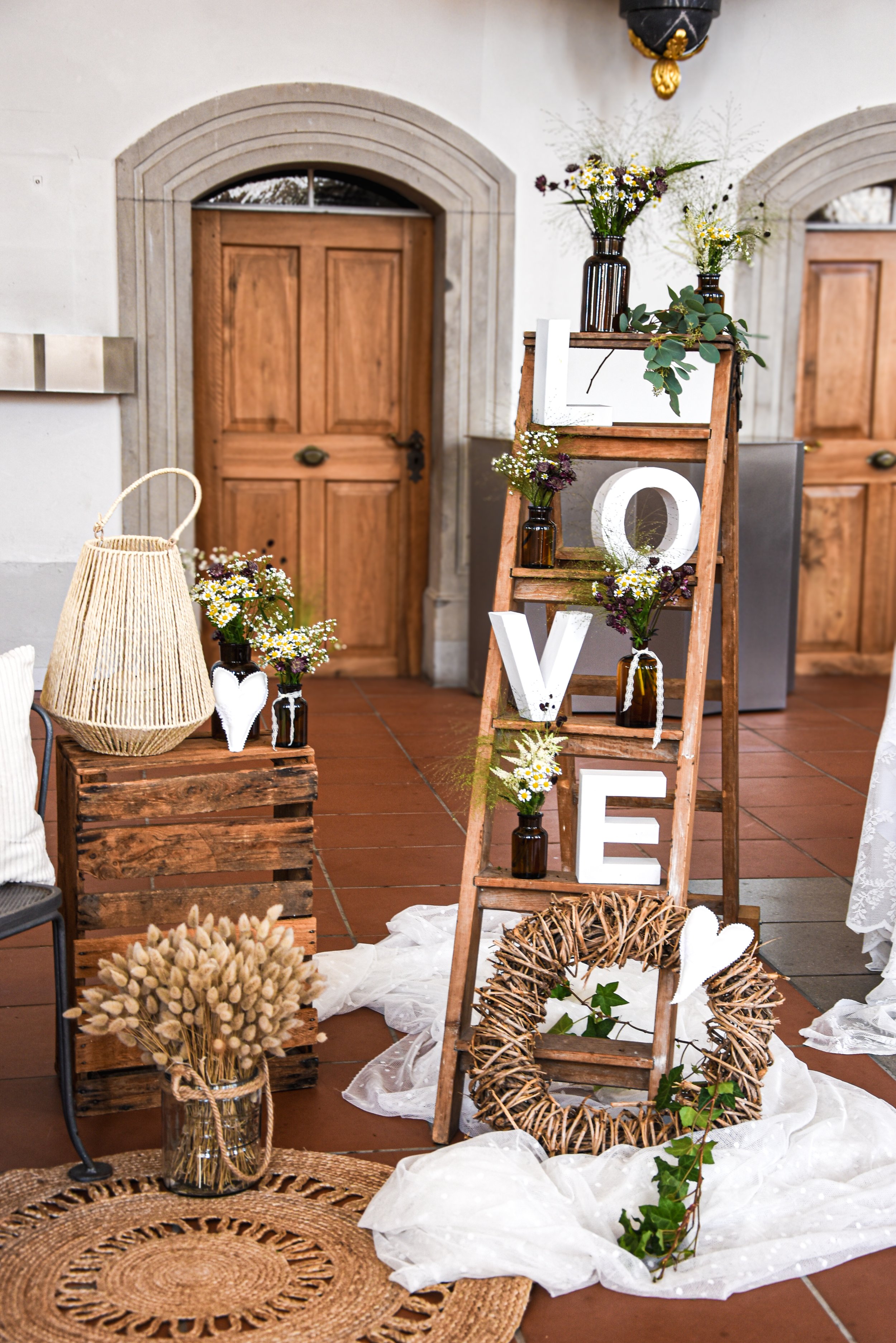 Wooden Ladder Wedding Decor