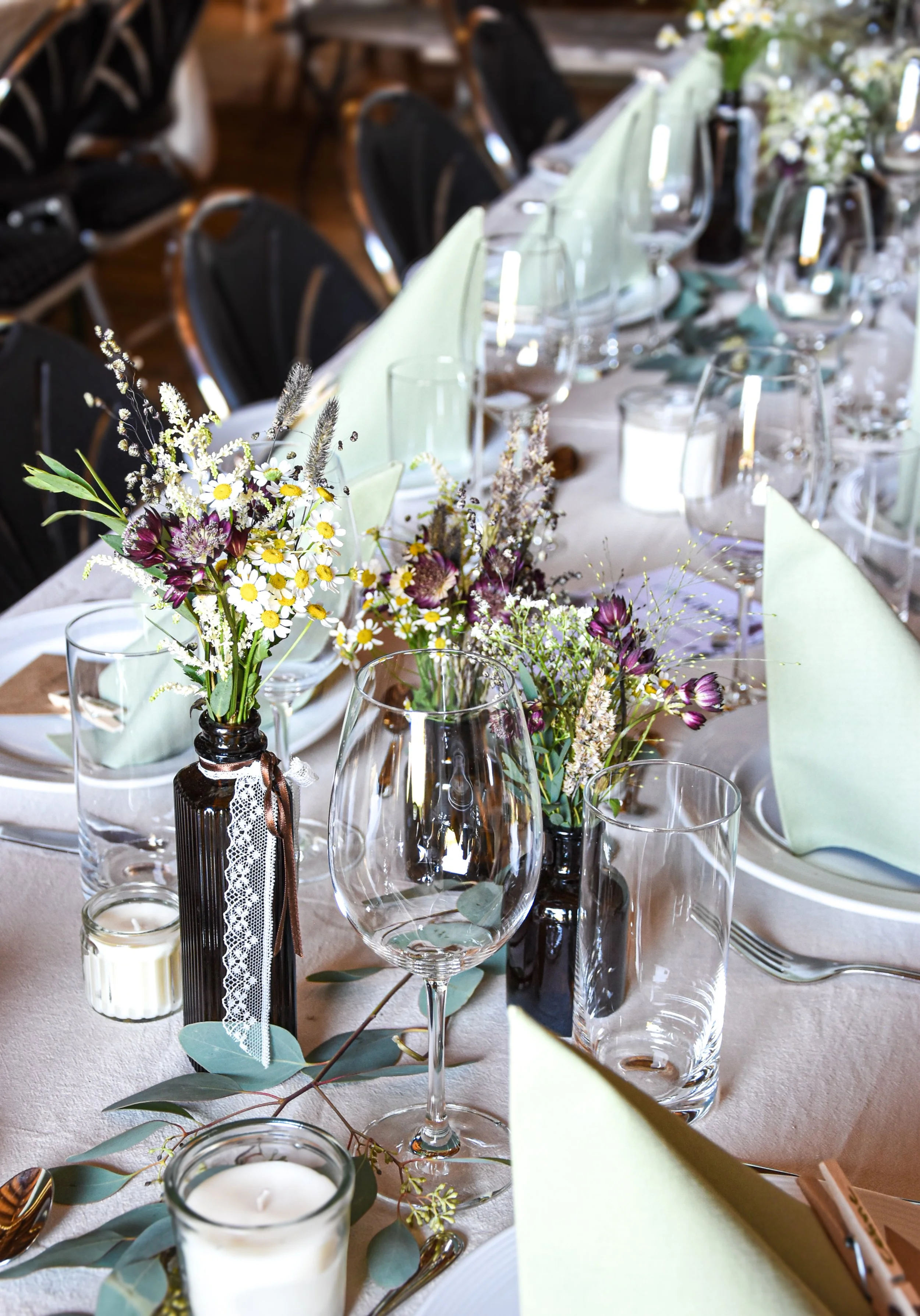 Wedding Decor Table Wildflowers