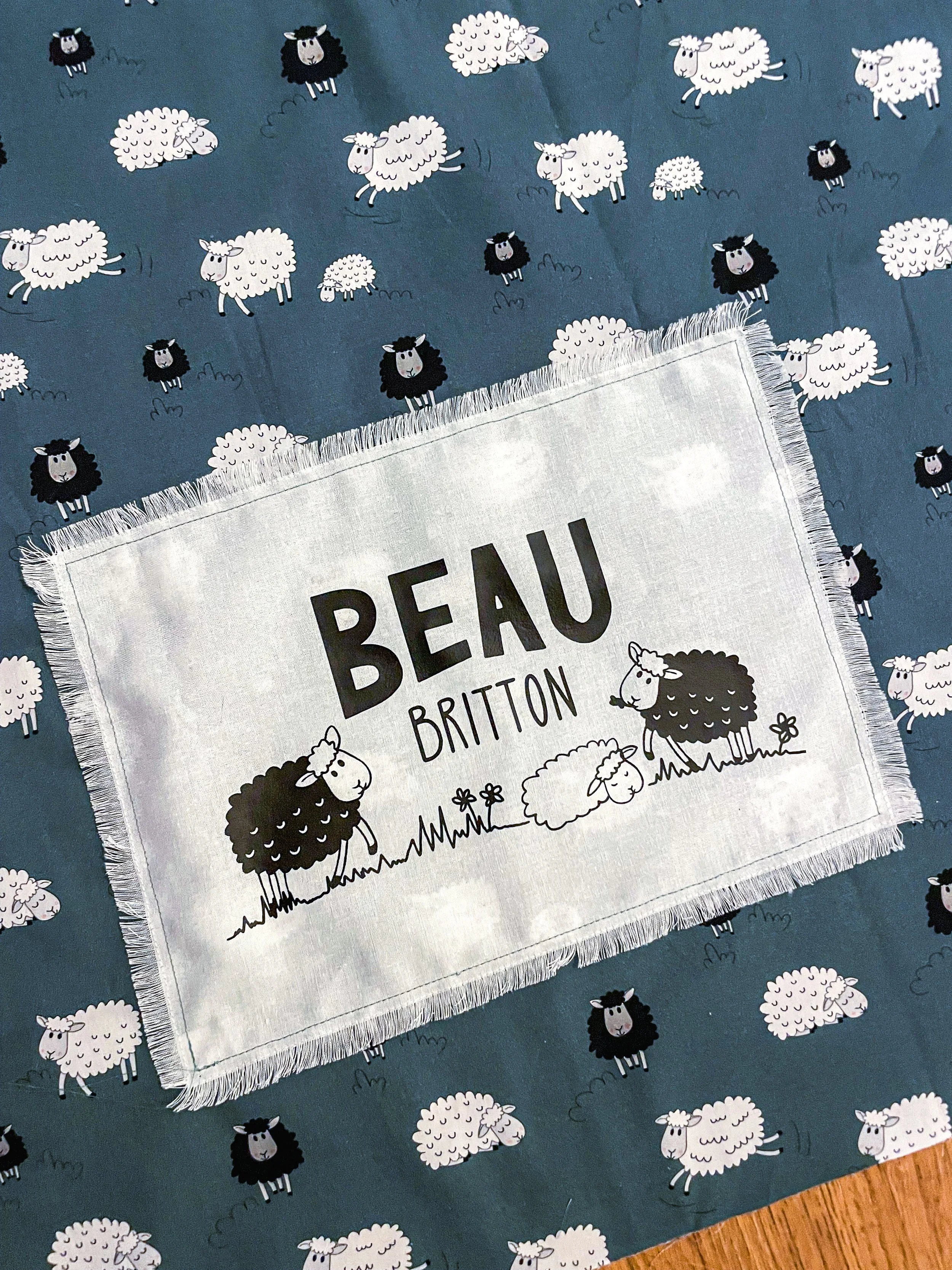 Personalisierte Babydecke mit Hitzetransferfolie