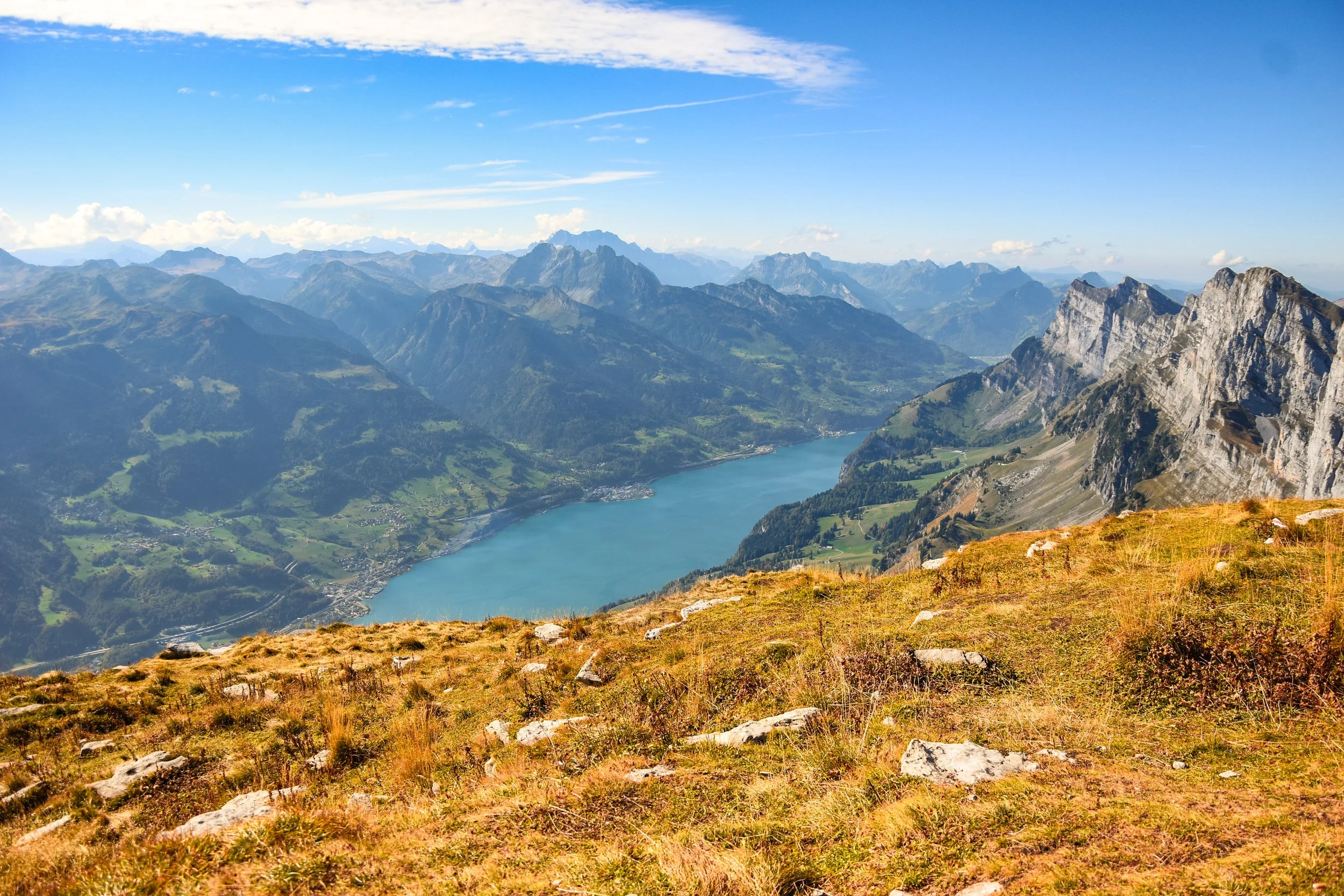 Aussicht Hinterrugg auf den Walensee