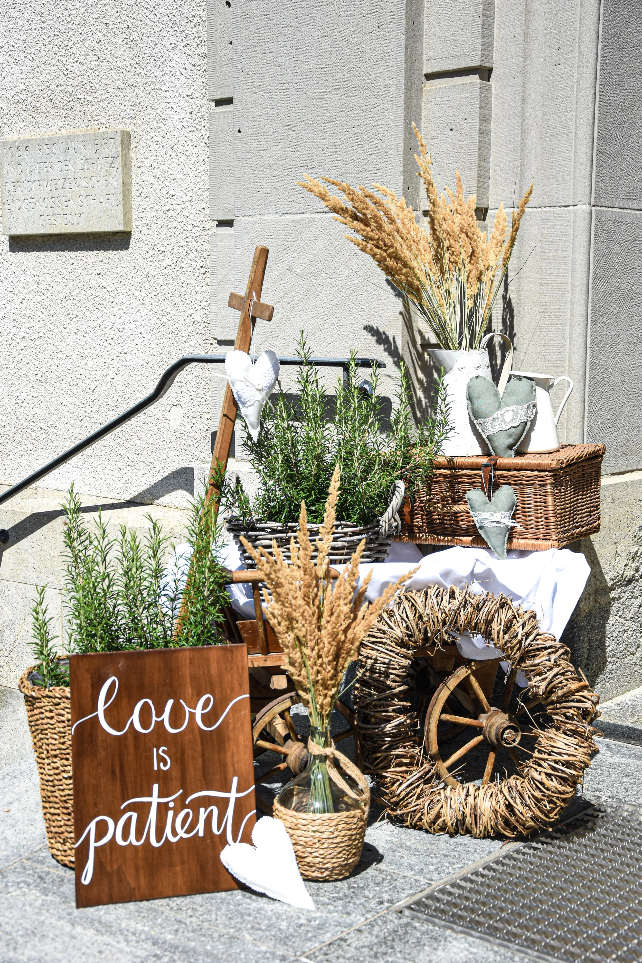 Rustic Wedding Church Decor