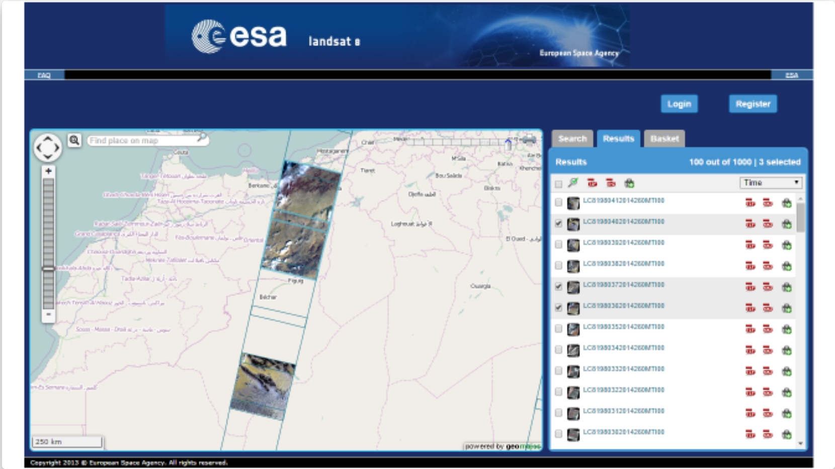 ESA Landsat 8 Portal