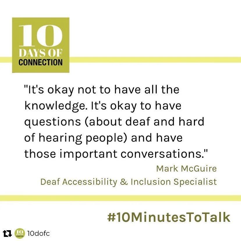 We're thinking about this takeaway from yesterday's #10MinutesToTalk with @markdeafmcguire and @bethwagmeister . 

As inclusion advocates, they're ensuring that everyone has a seat at the table. 

Head over to @10dofc to learn more about their important work. Only 3 more conversations left - don't miss it!

Repost from @10dofc:

Thanks for joining us, @markdeafmcguire and @bethwagmeister !

Both advocates for Deaf accessibility &amp; inclusion, their #10MinutesToTalk episode yesterday with @dreweichs and @luisanazd covered diverse abilities.