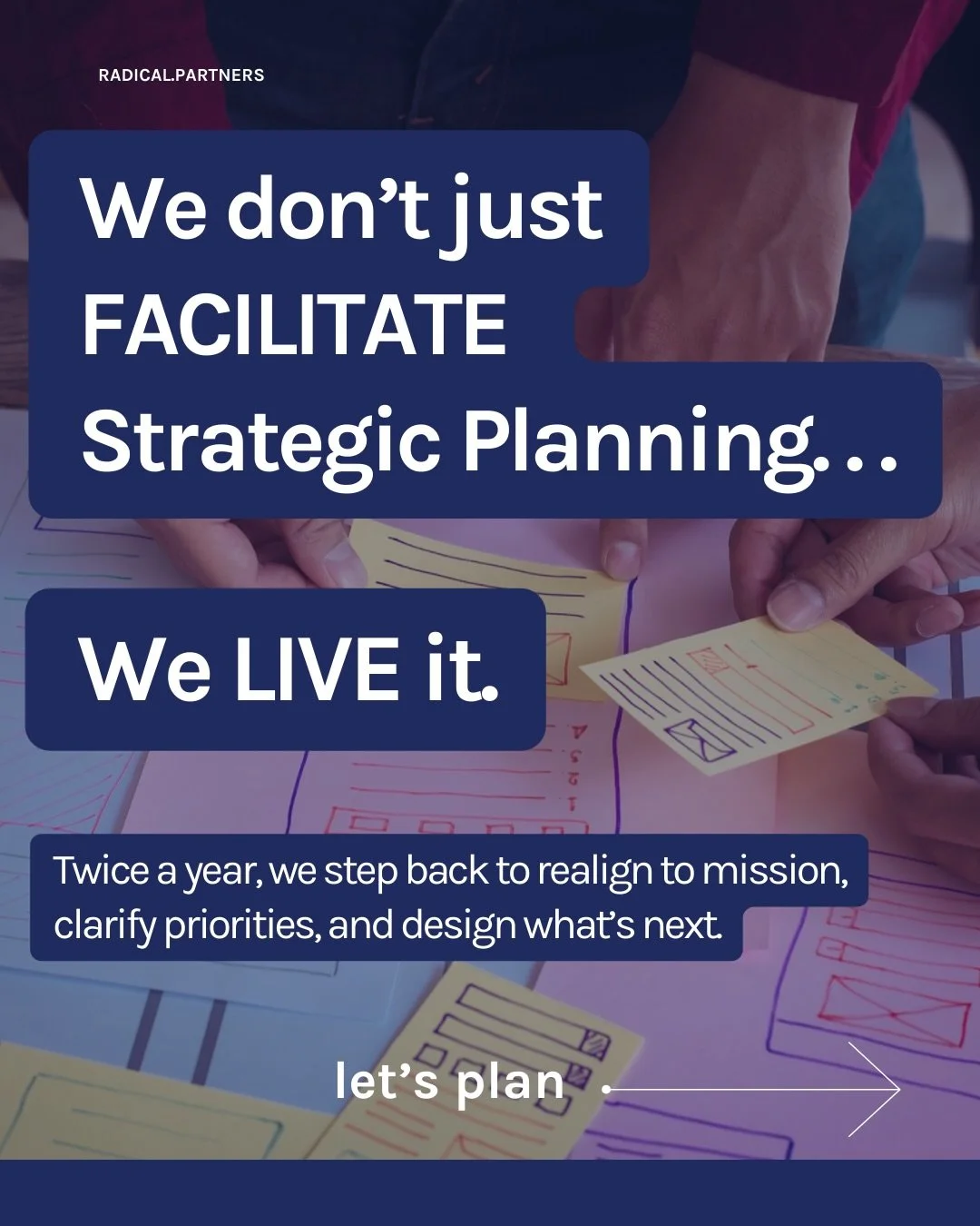 The strongest organizations know alignment is something you practice. It requires shared ownership, clear direction, and the ability to recalibrate as the landscape shifts.

That&rsquo;s the muscle we help teams build!

We believe the best strategic 