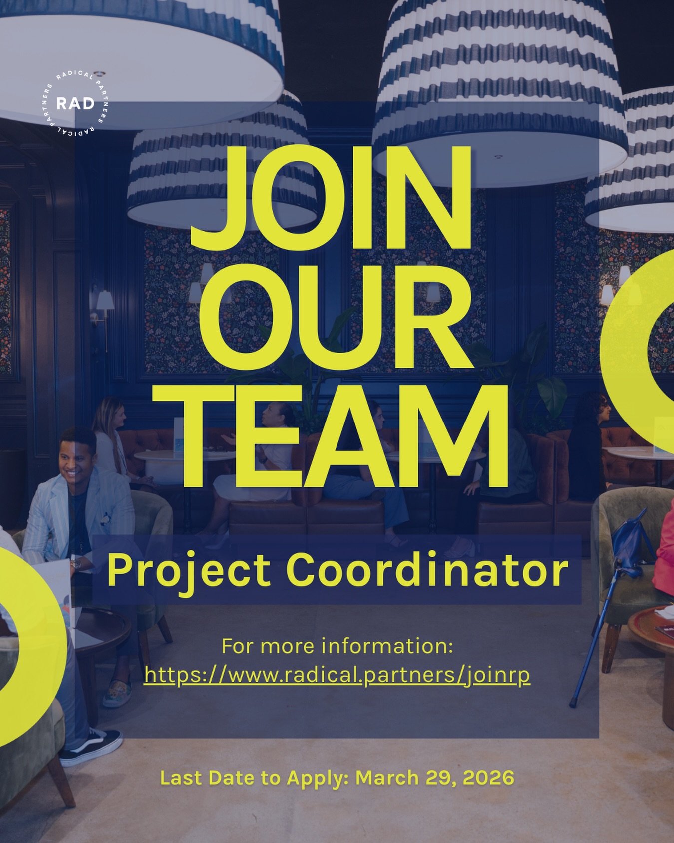 We&rsquo;re looking for a superstar to join our team at Radical Partners!

If you&rsquo;re passionate about strengthening communities, supporting social impact leaders, and helping bring ambitious projects to life, this might be the role for you.

We