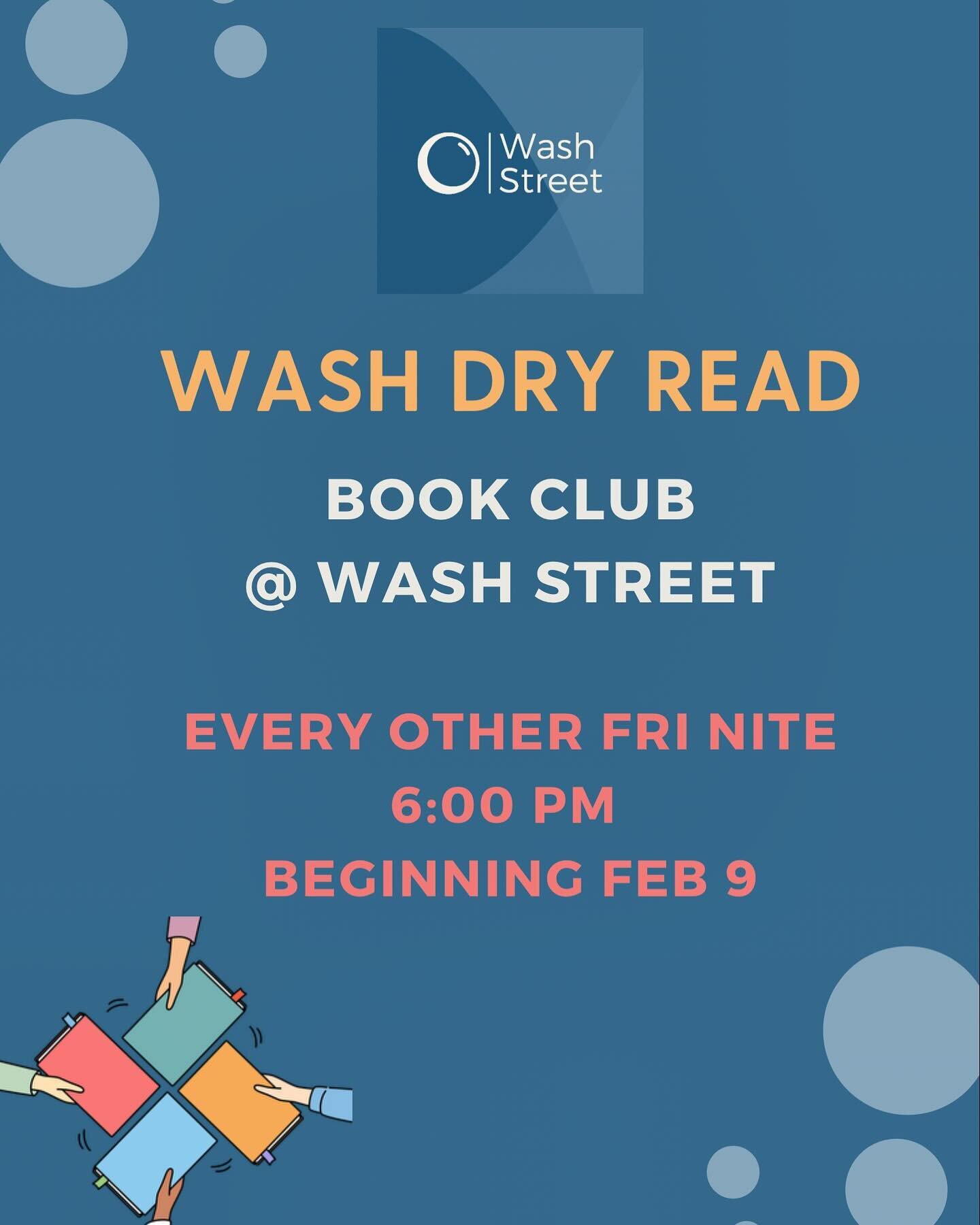 📚 Next Friday we kick off our wash, dry, &amp; read nights.  Join us every other Fri night at 6pm @washstreetnh to combine two of our favorite things: laundry and stories!
.
#washdryread #laundrylit #spinandstories #sudsandstories #spincyclereaders 