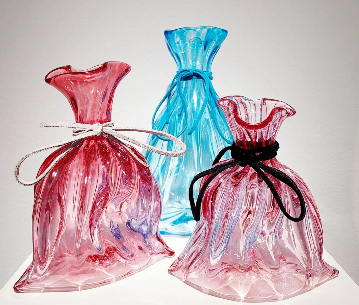 New pouch vases, available @hawkgalleries &amp; on my Etsy soon.