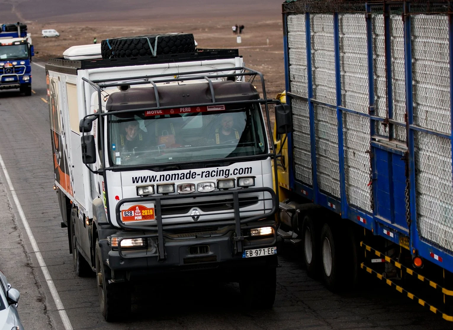 The highways get tight when you have massive trucks rolling through both lanes.