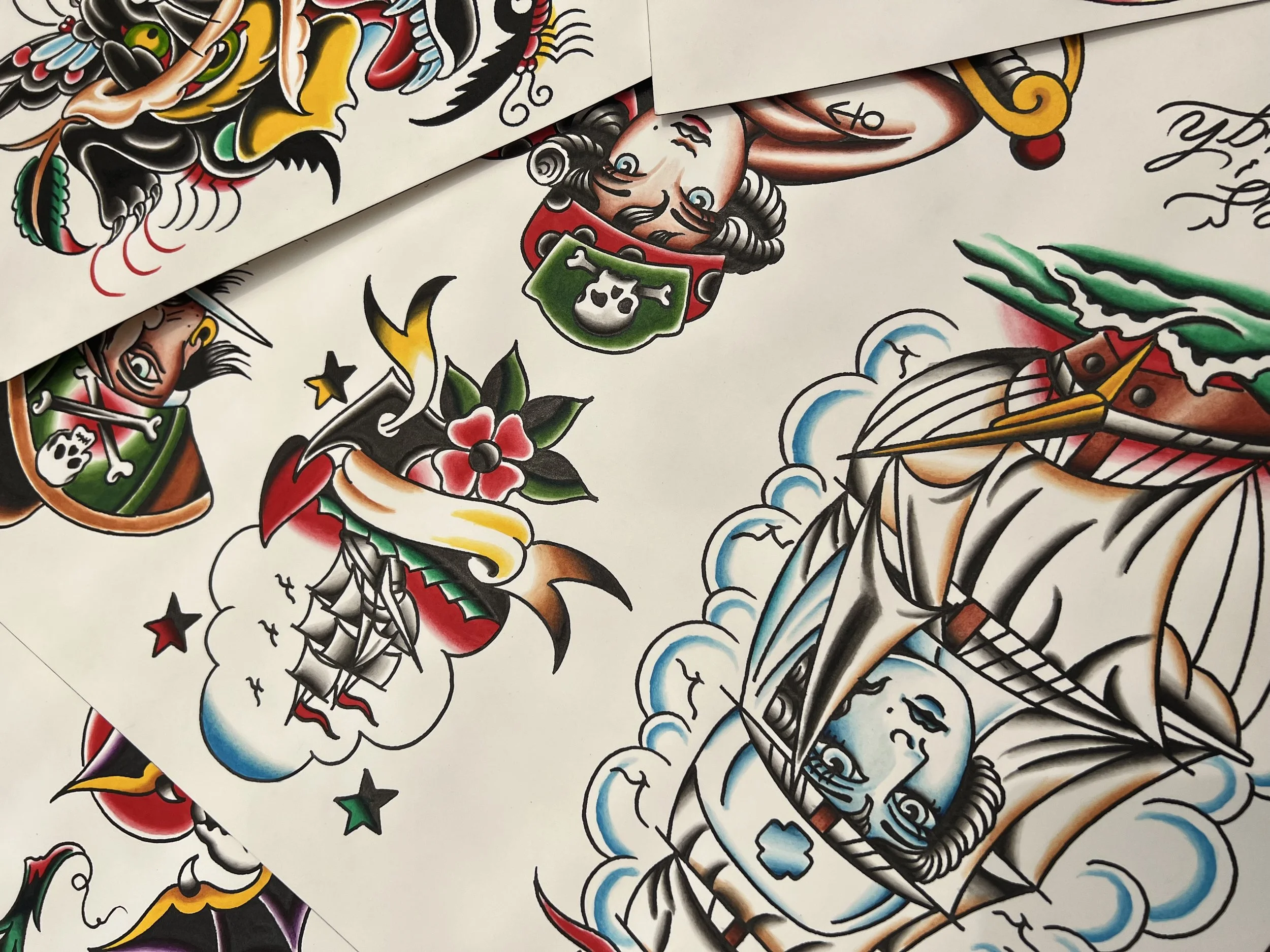 FLASH SET -CAPTAIN- — ACES HIGH TATTOO