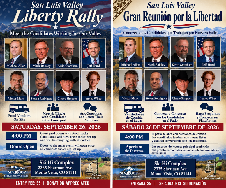 San Luis Valley Liberty Rally: Meet the Candidates Working for Our Valley