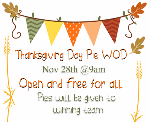 Thanksgiving Pie Workout of the Day 