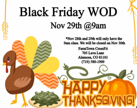 Black Friday Workout of the Day 