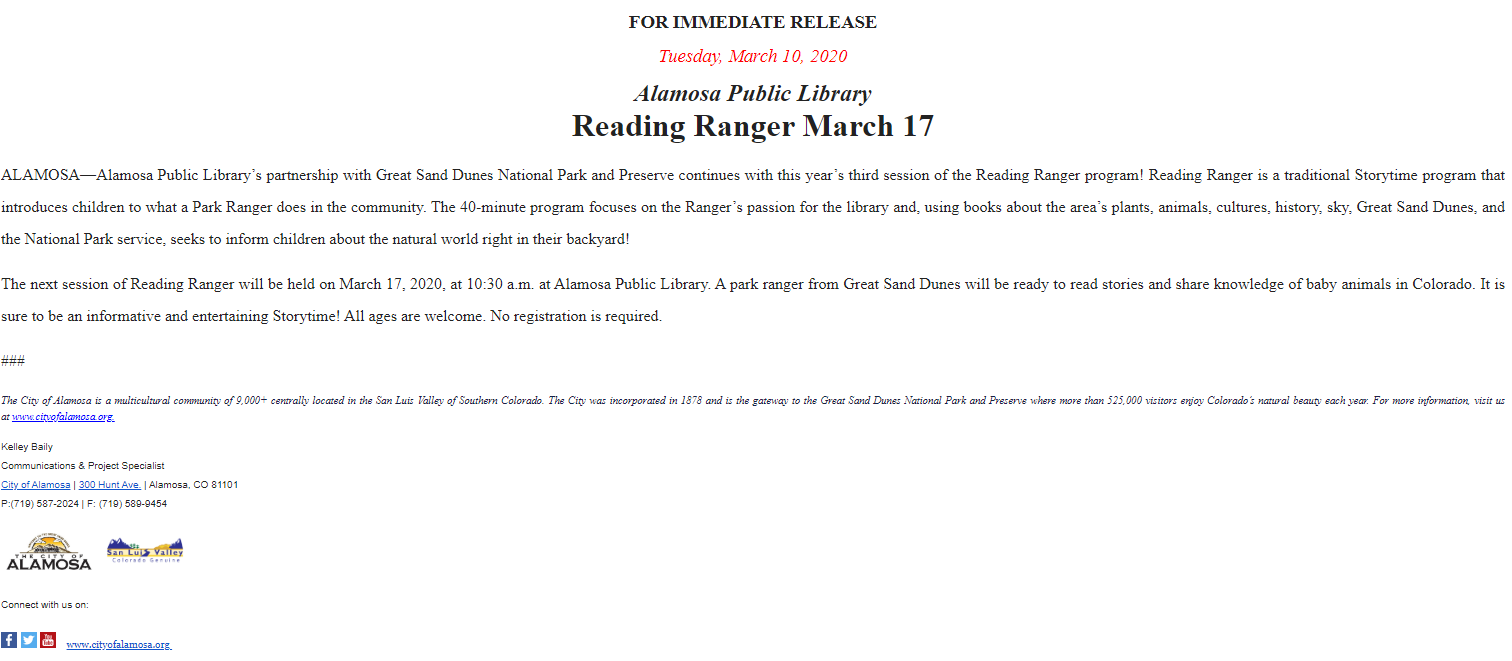 Reading Ranger