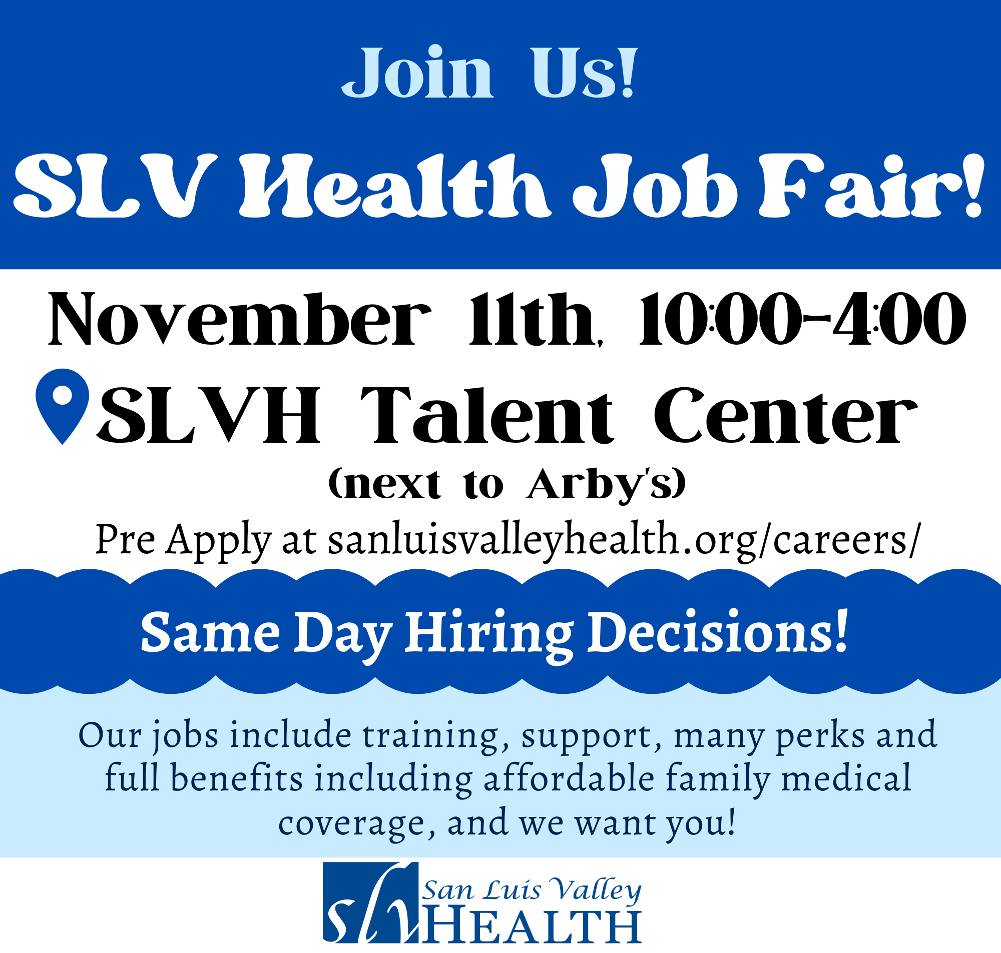 Job fair at SLV Health