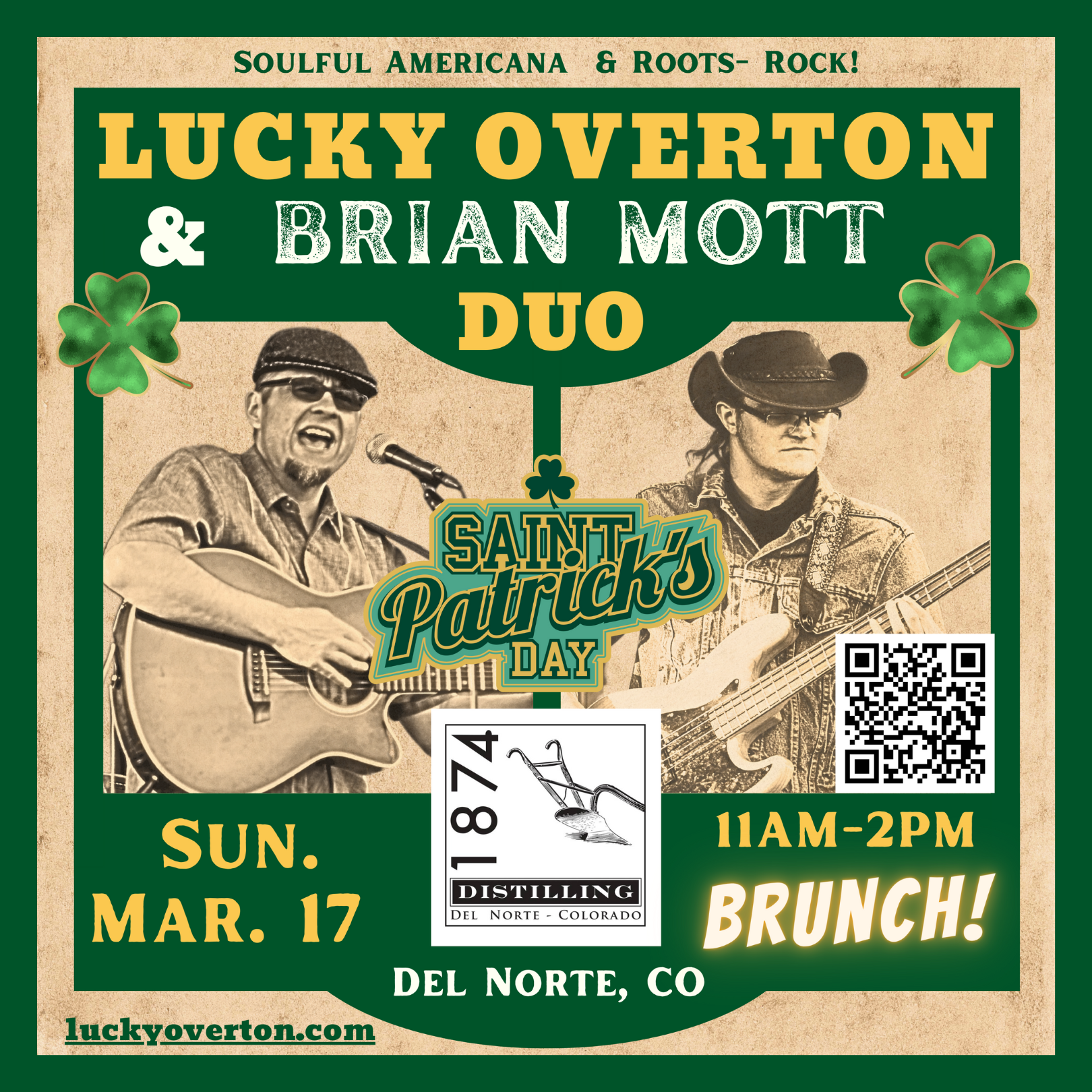 Live Music with Lucky Overton &amp; Brian Mott at 1874 Distillery