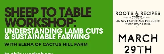 Sheep to Table Workshop: Understanding Lamb Cuts &amp; Sustainable Farming 