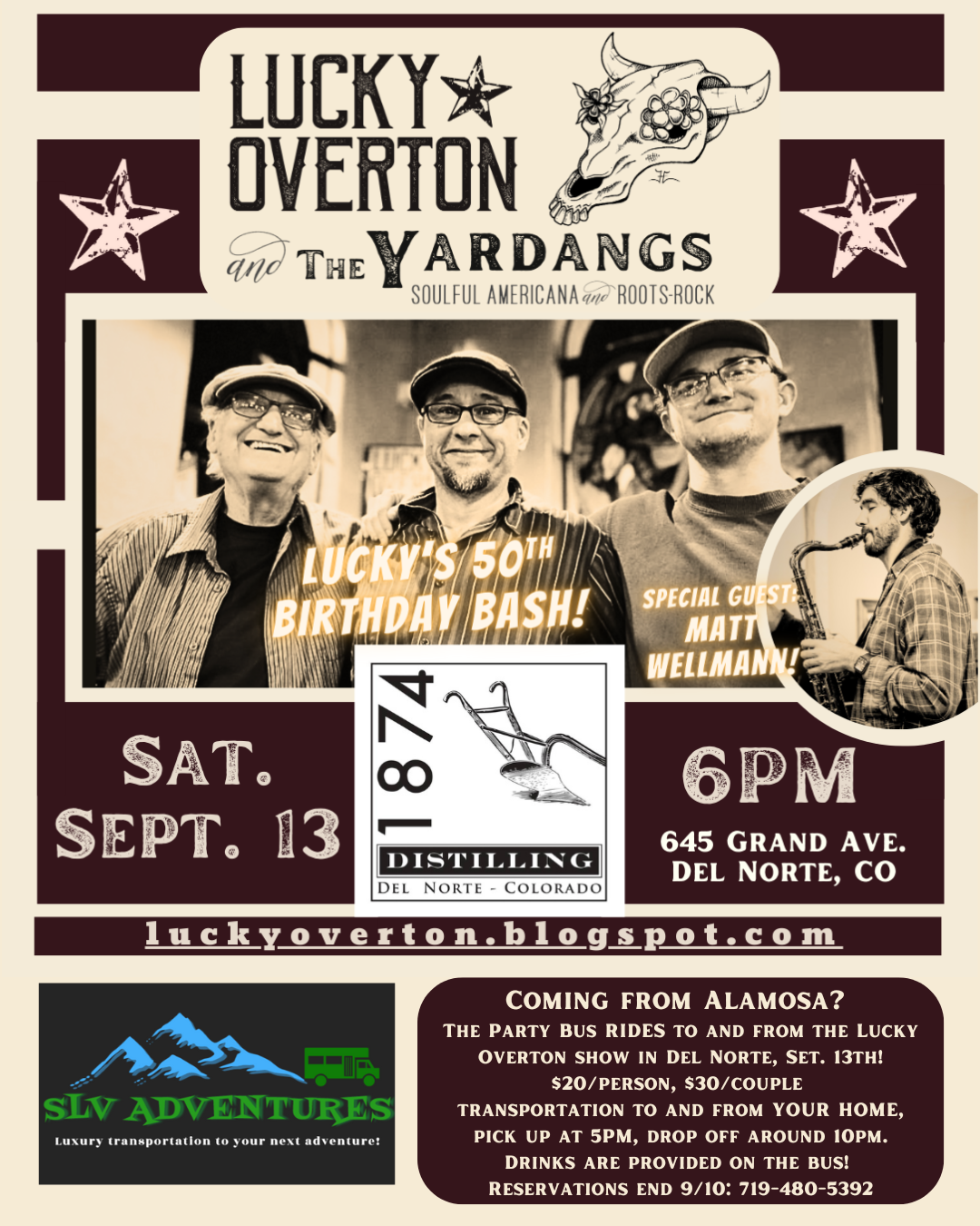 Live Music with Lucky Overton & The Yardangs at The Windsor/1874 in Del Norte