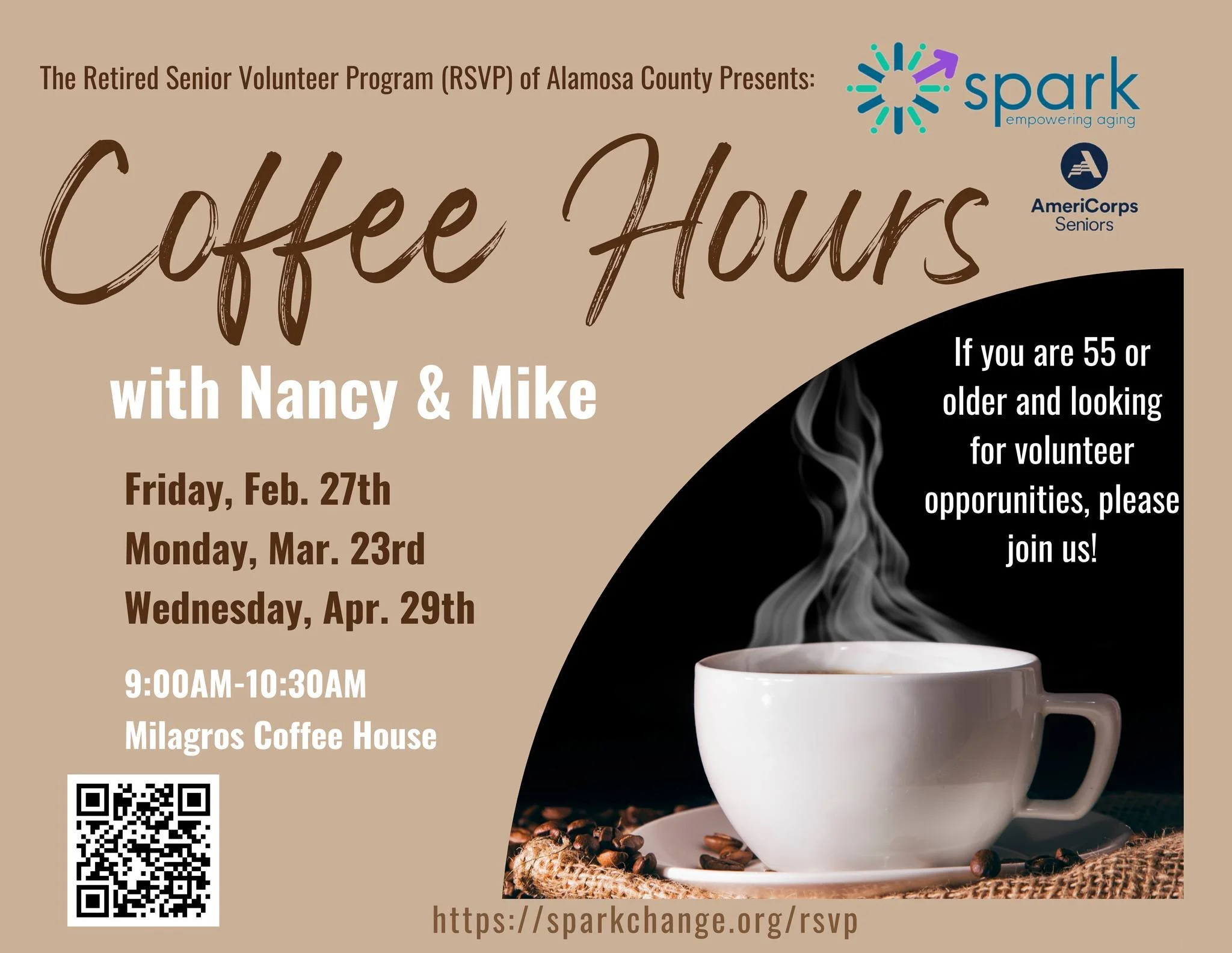 RSVP Coffee Hours with Nancy and Mike