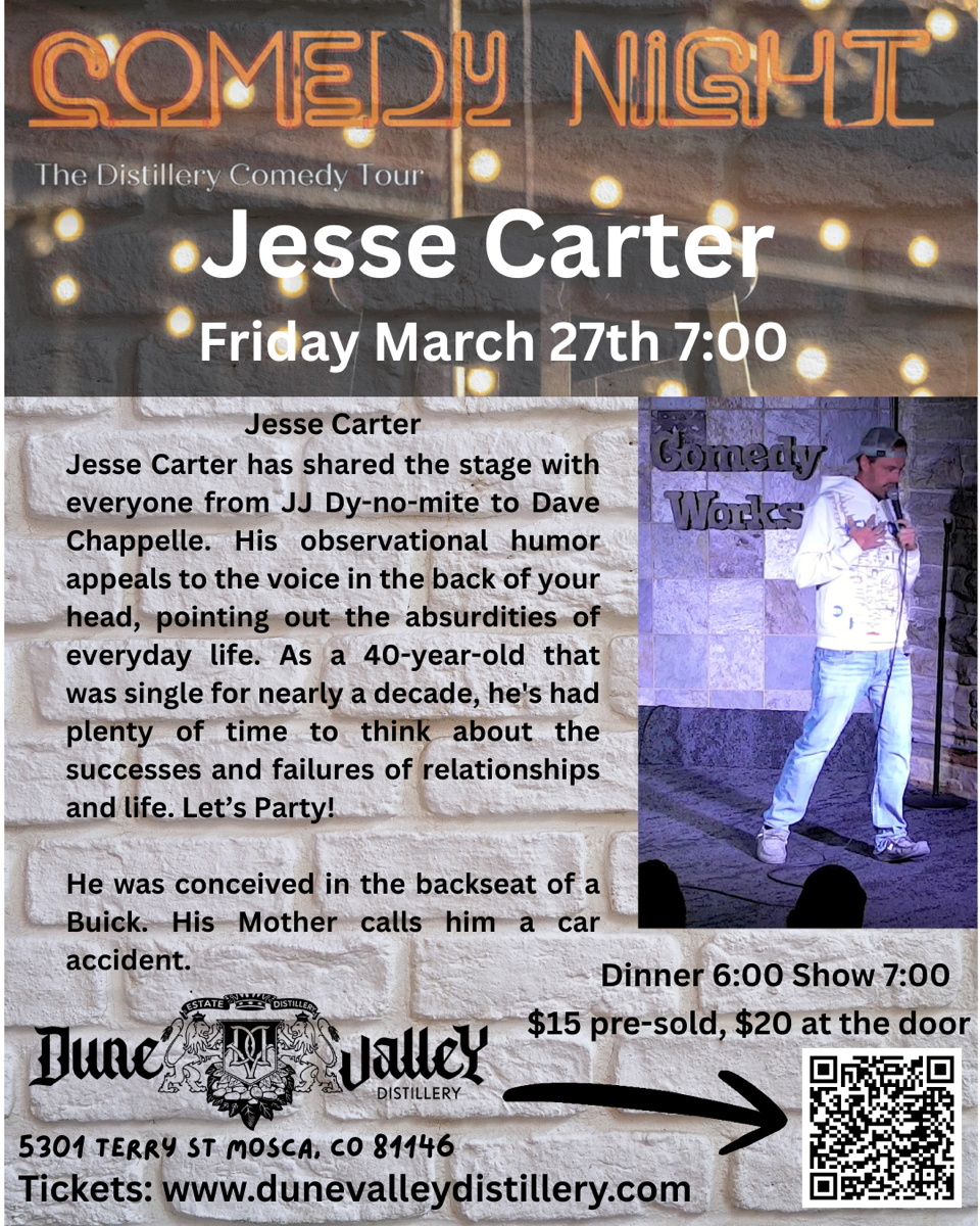 Comedy Night: Jesse Carter at Dune Valley Distilling
