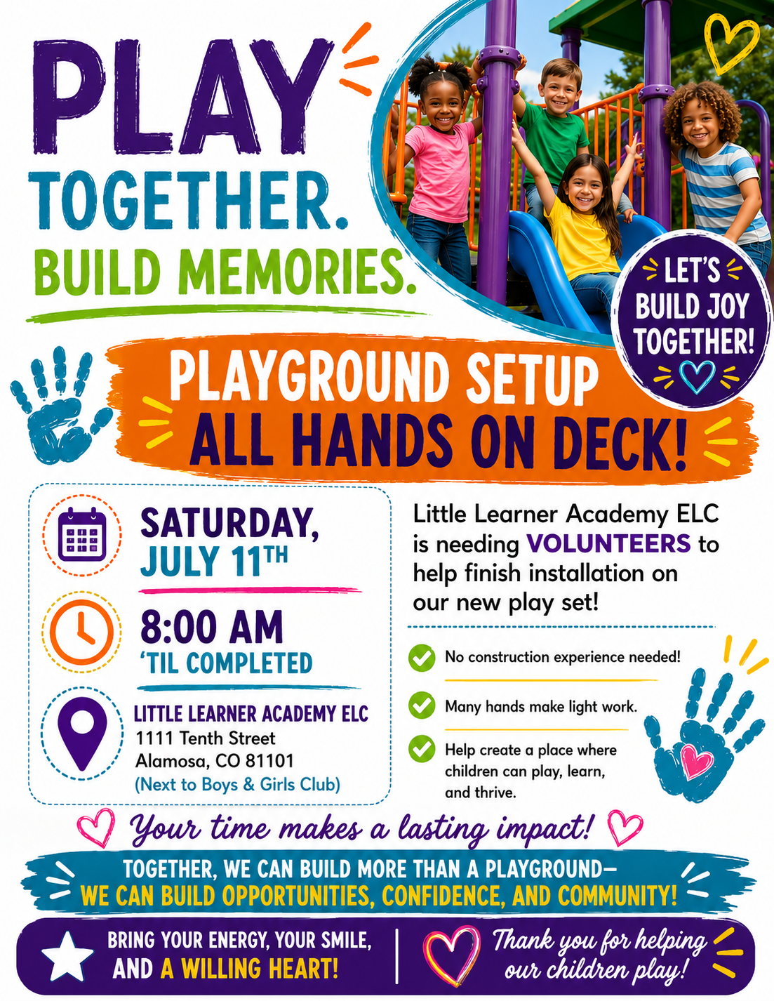 Playground Setup - Little Learner Academy, ELC
