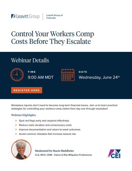 Webinar: Control Your Workers Compensation Costs Before They Escalate