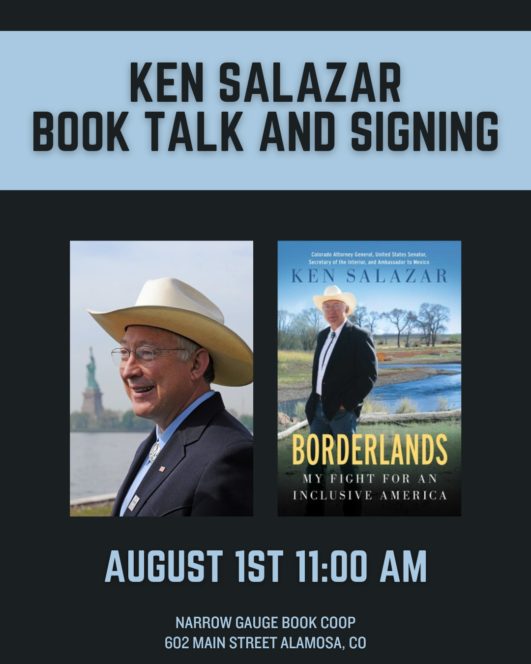 Narrow Gauge Book Talk and Signing with Ken Salazar