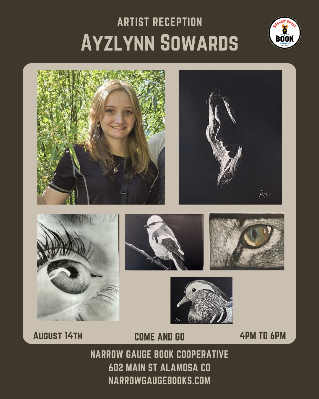 Narrow Gauge Artist Reception: Ayzlynn Sowards