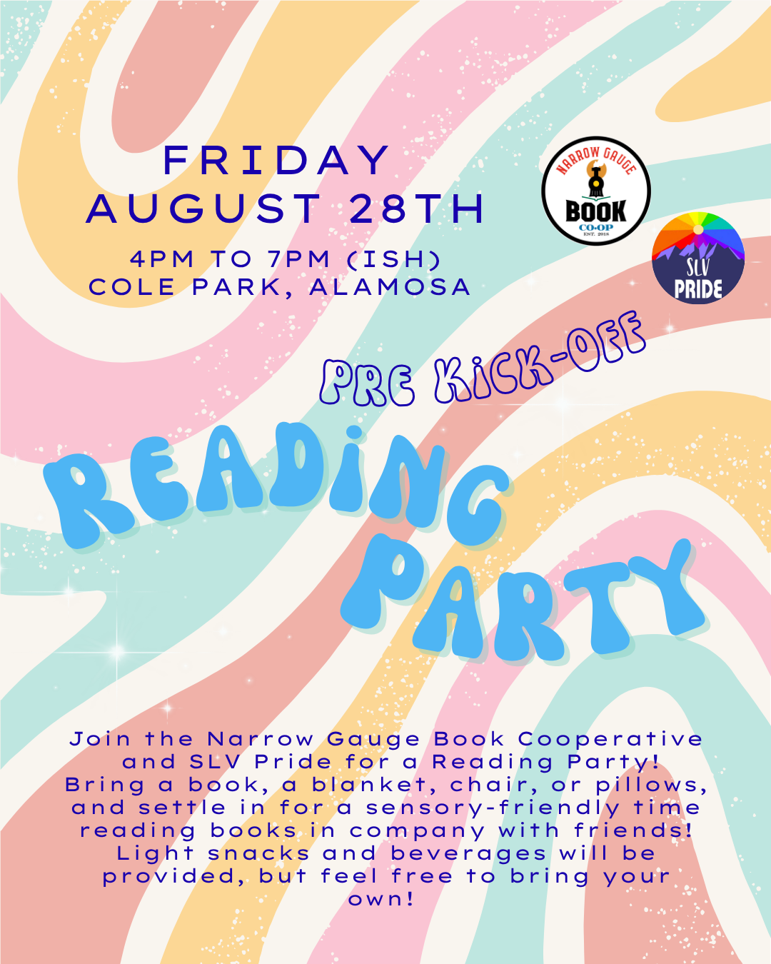 Narrow Gauge: Pride Pre-Kickoff Reading Party in the Park