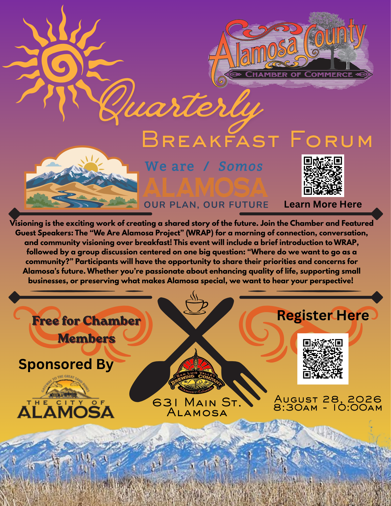 Alamosa Chamber Quarterly Breakfast Forum with We Are/Somos Alamosa