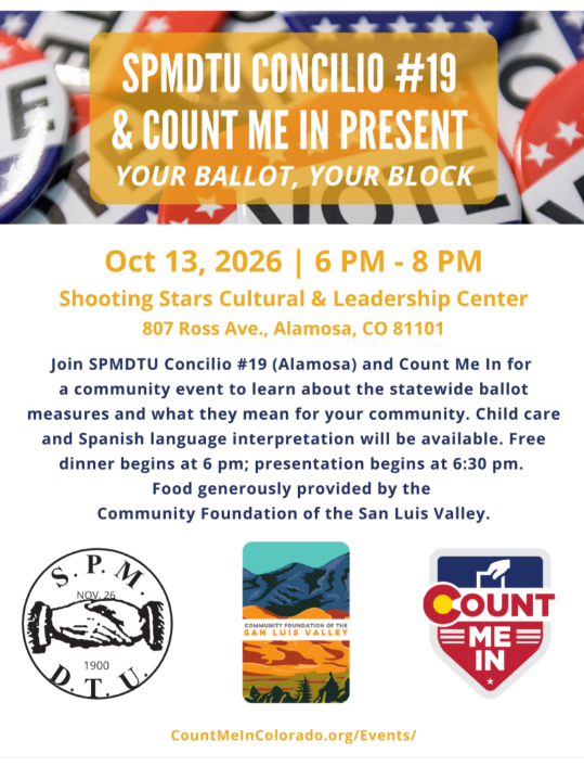 SPMDTU Concilio #19 &amp; Count Me In Present: Your Ballot, Your Block