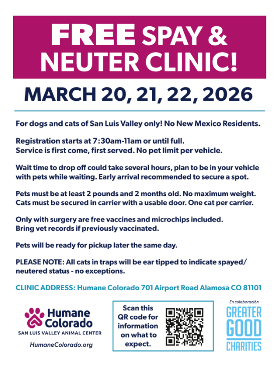 Free Spay & Neuter Clinic