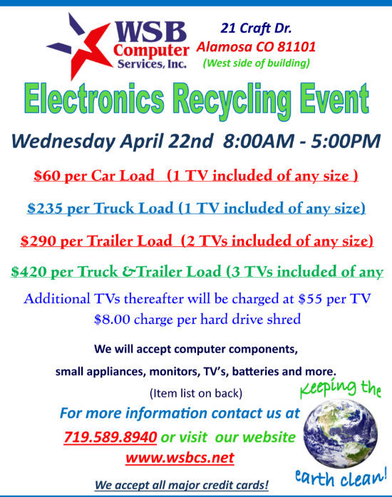 Electronics Recycling Event 