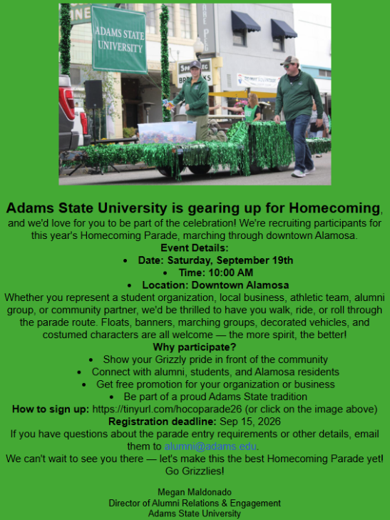 Adams State Homecoming Parade