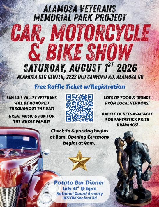 Alamosa Veterans Memorial Park Project: Car, Motorcycle &amp; Bike Show