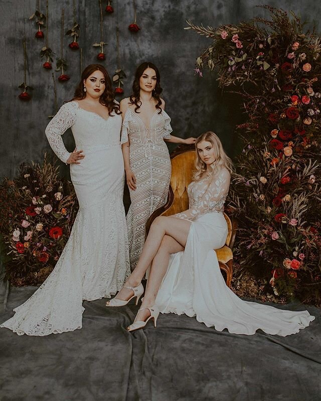 Which gown is your fav? I love a good leg slit so I&rsquo;m going with the far right one. .
The biggest thing I&rsquo;ll miss about this wedding season is seeing all my brides in their dresses! It&rsquo;s amazing to see all the details come together.