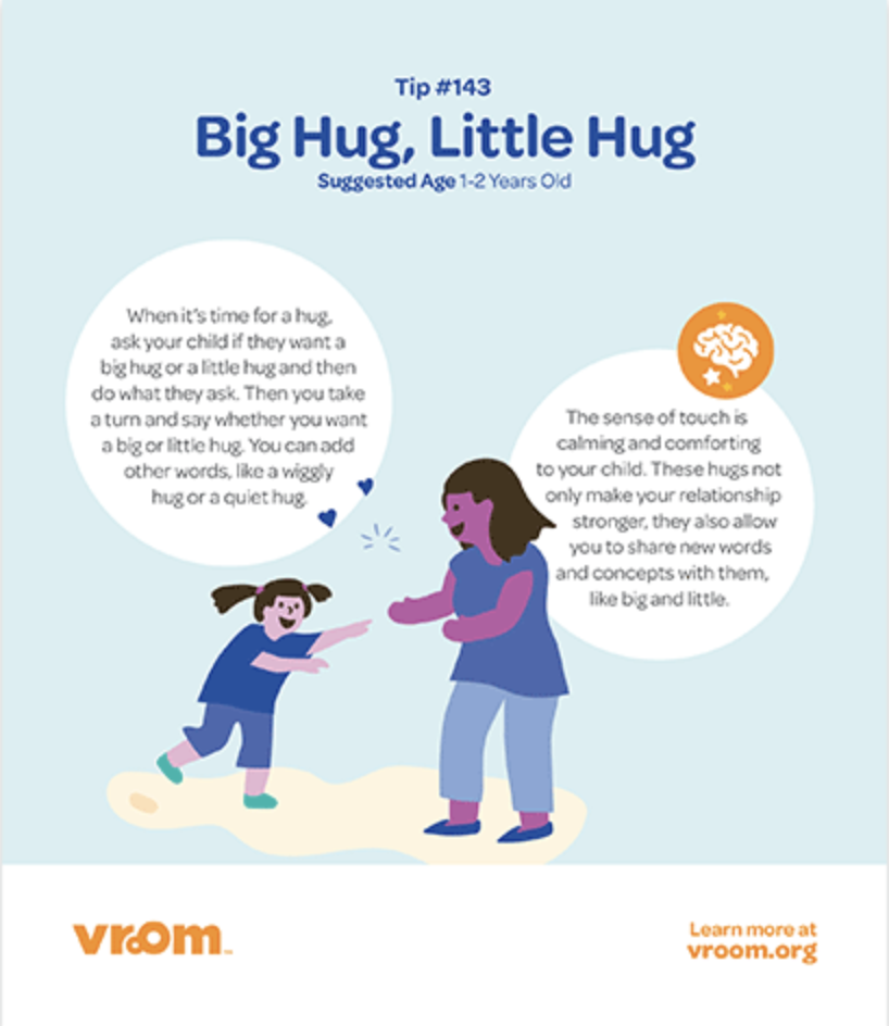 Vroom Tip #143: Big Hug, Little Hug