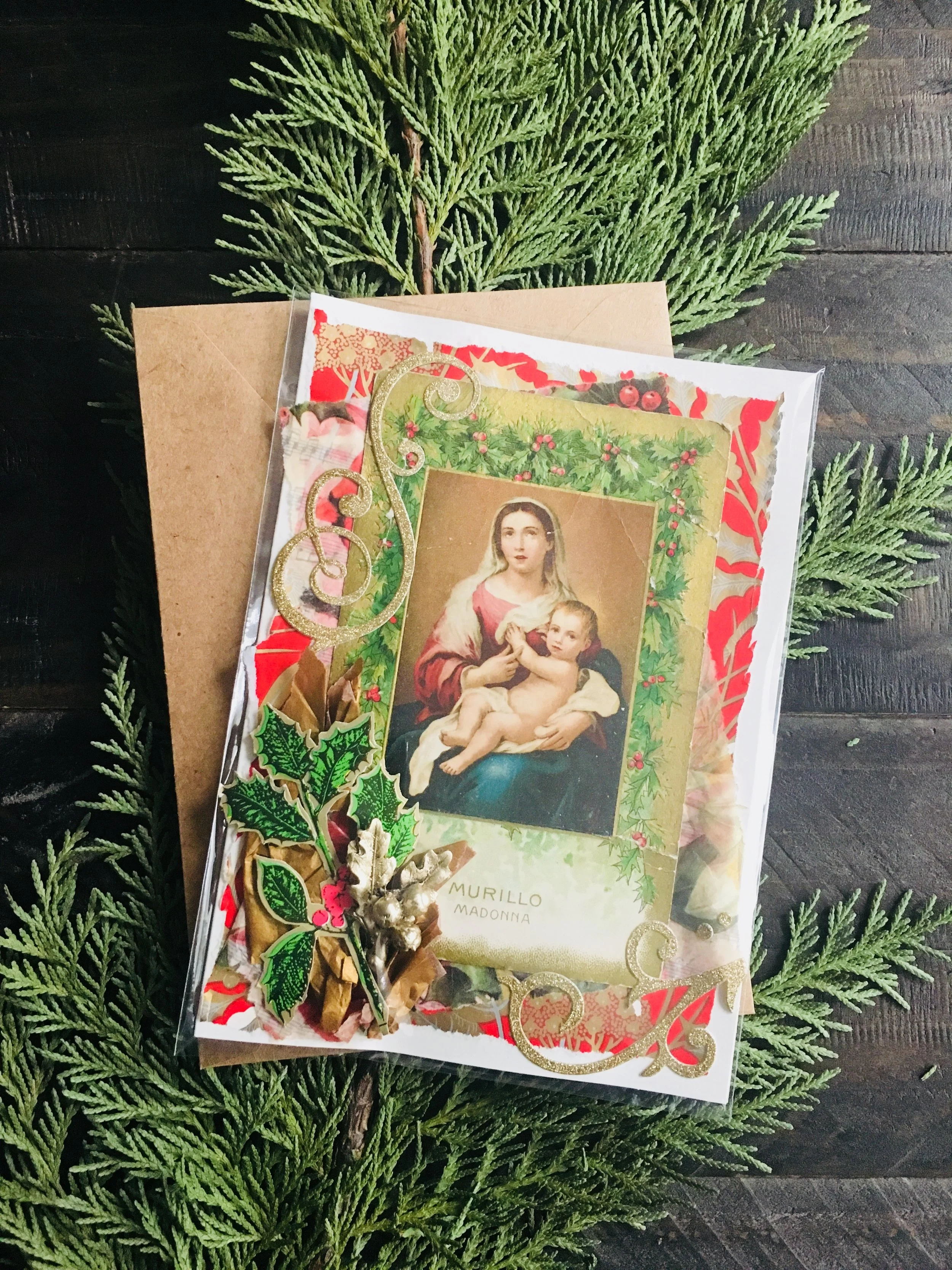 Holiday Greeting Cards - Vintage Collage 