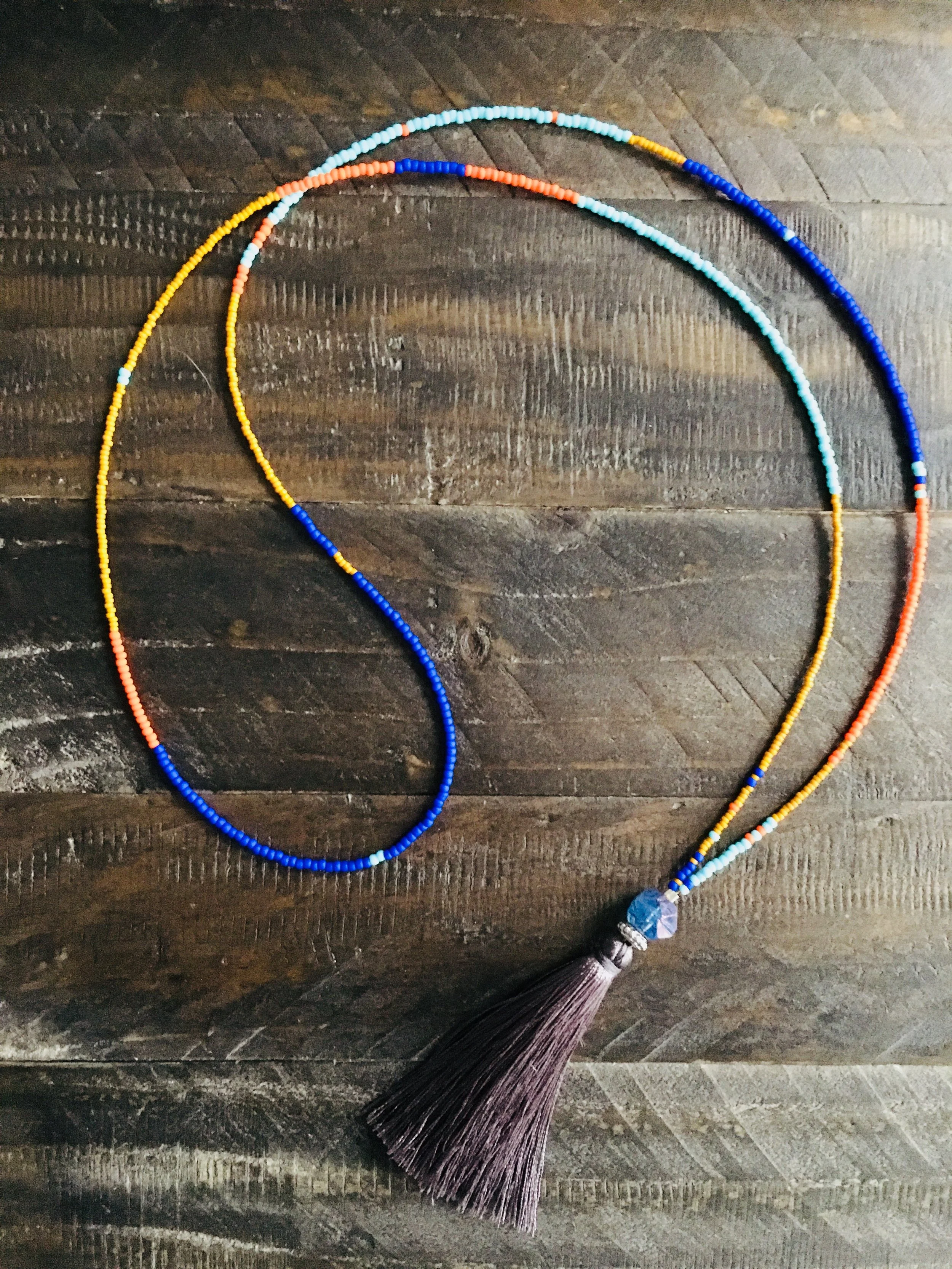 Seed Bead Tassel - Necklace