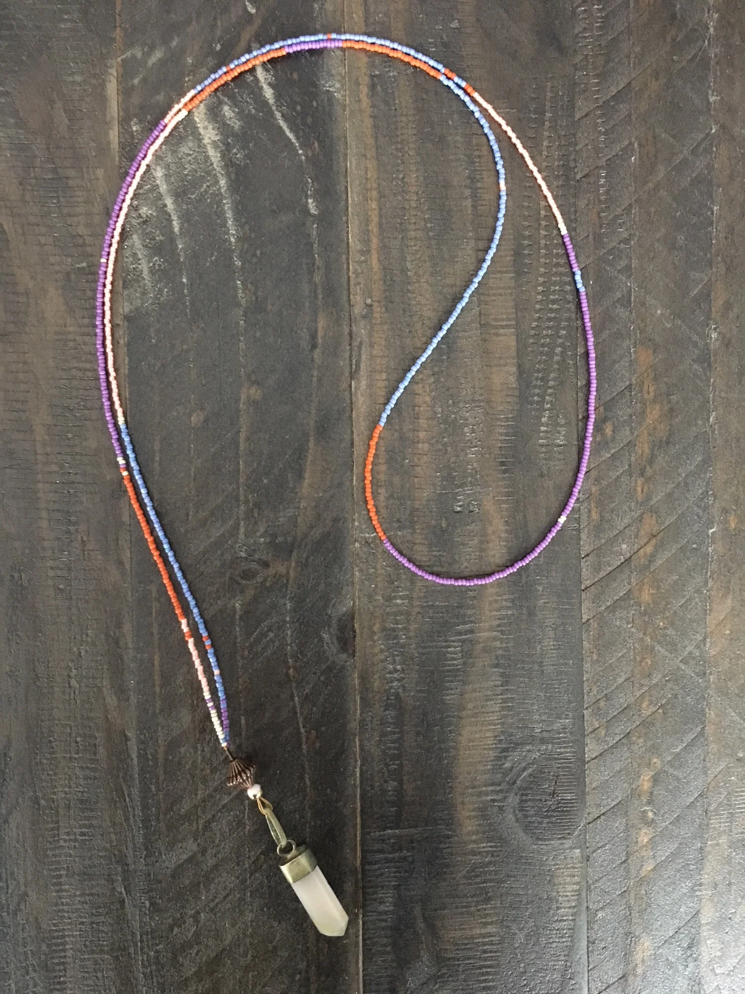 Seed Bead Gemstone - Necklace