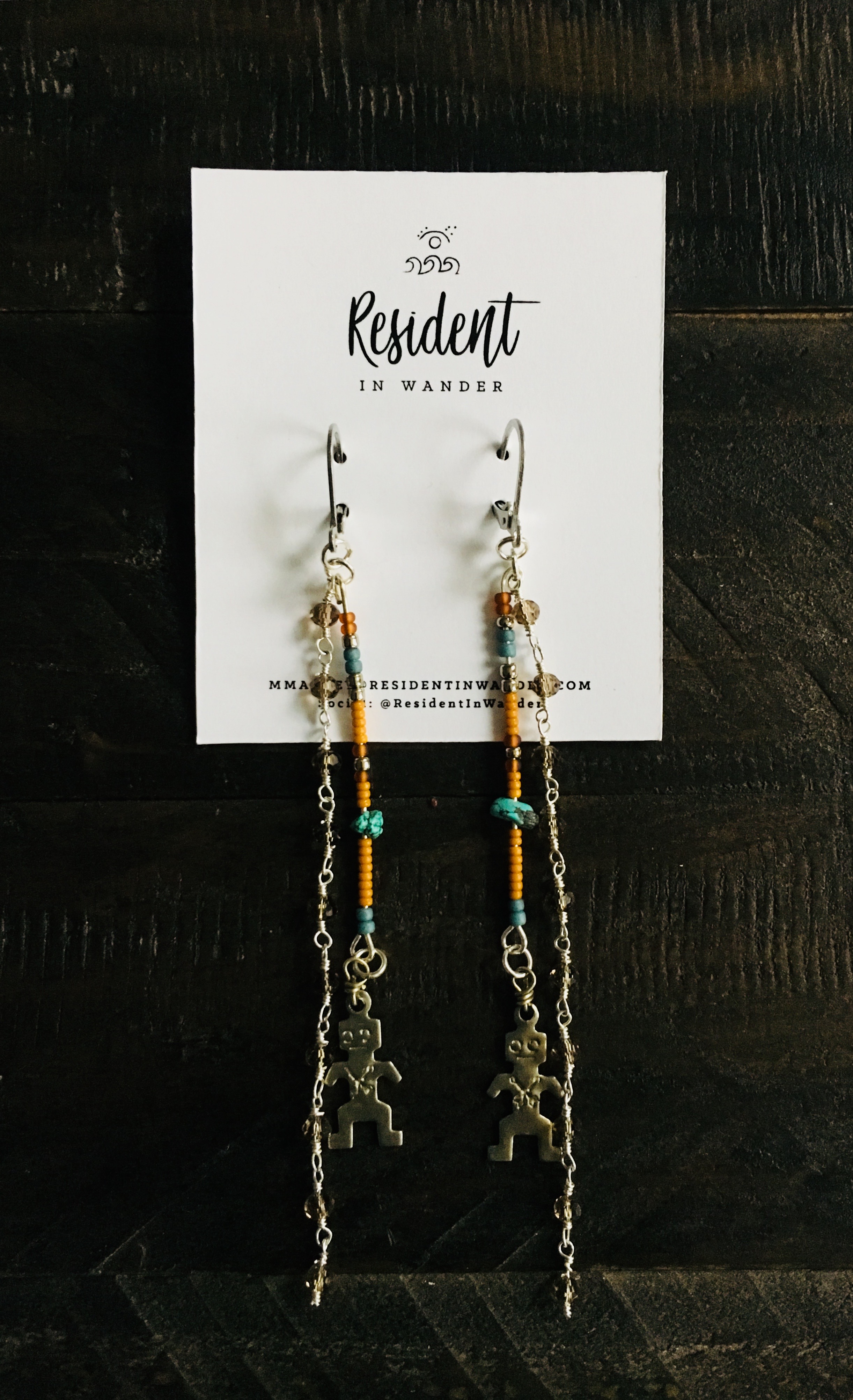 Seed Bead Earnings - Boho Tribal Charm
