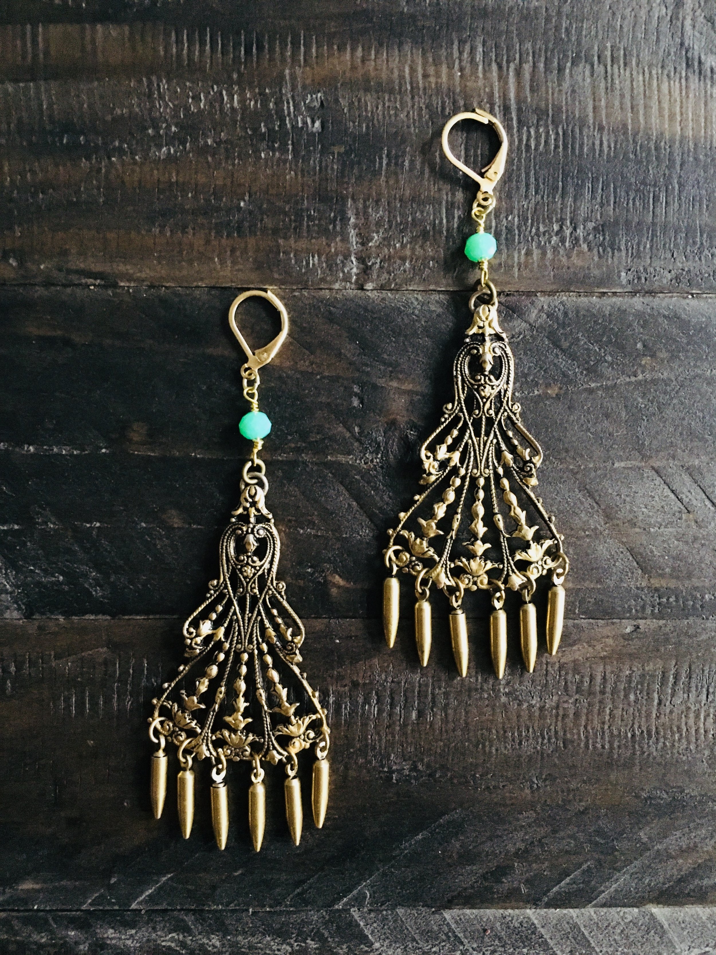 Bronze Ornamental Earrings