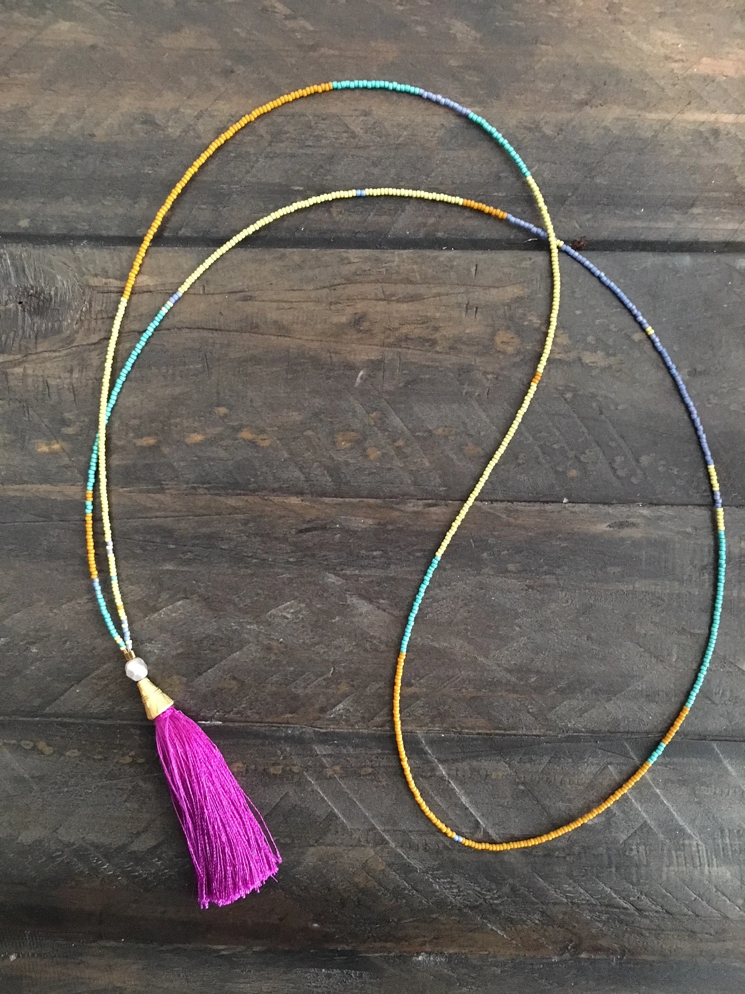 Seed Bead Tassel - Necklace