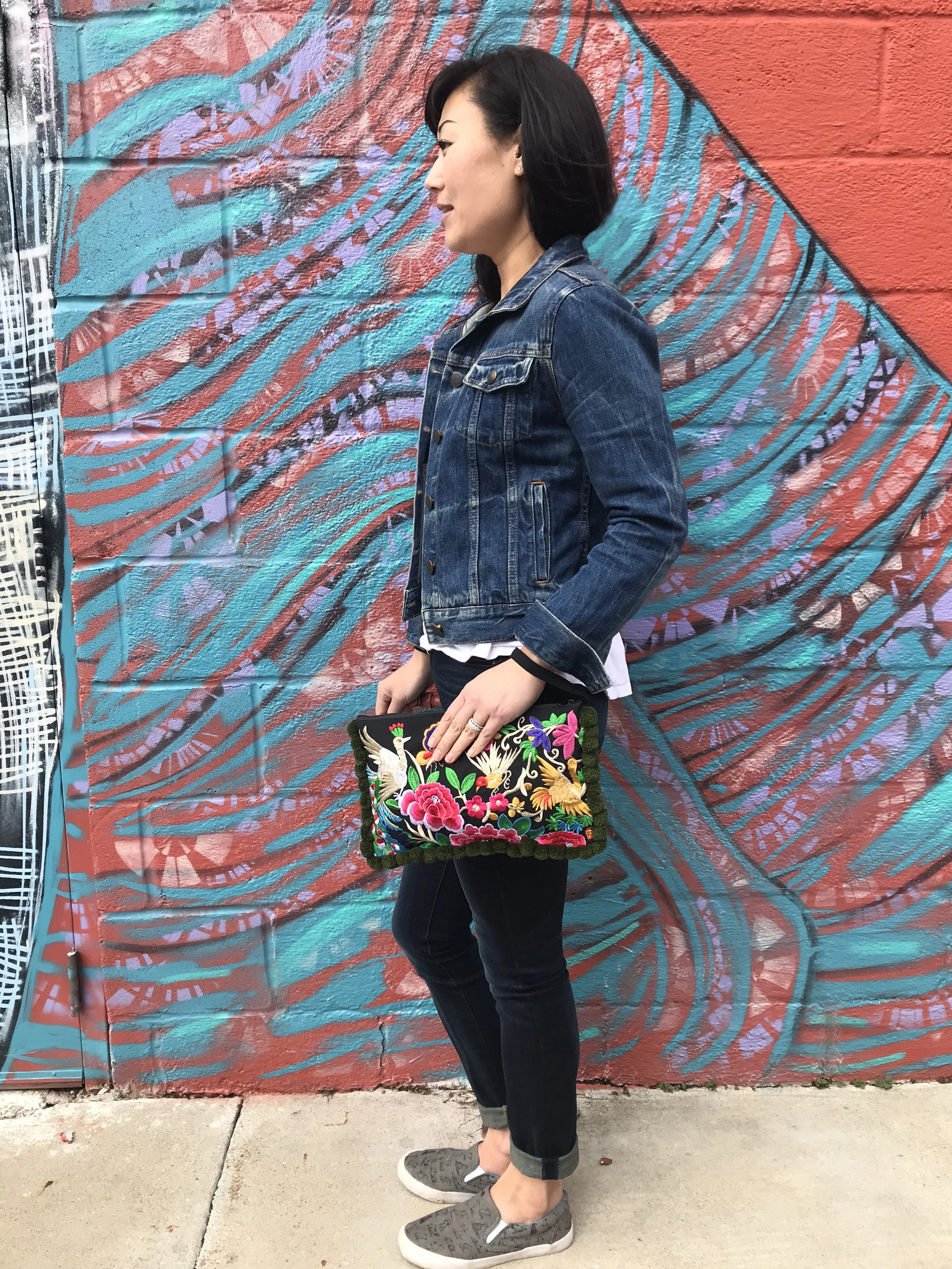 Embroidered Handmade Clutch