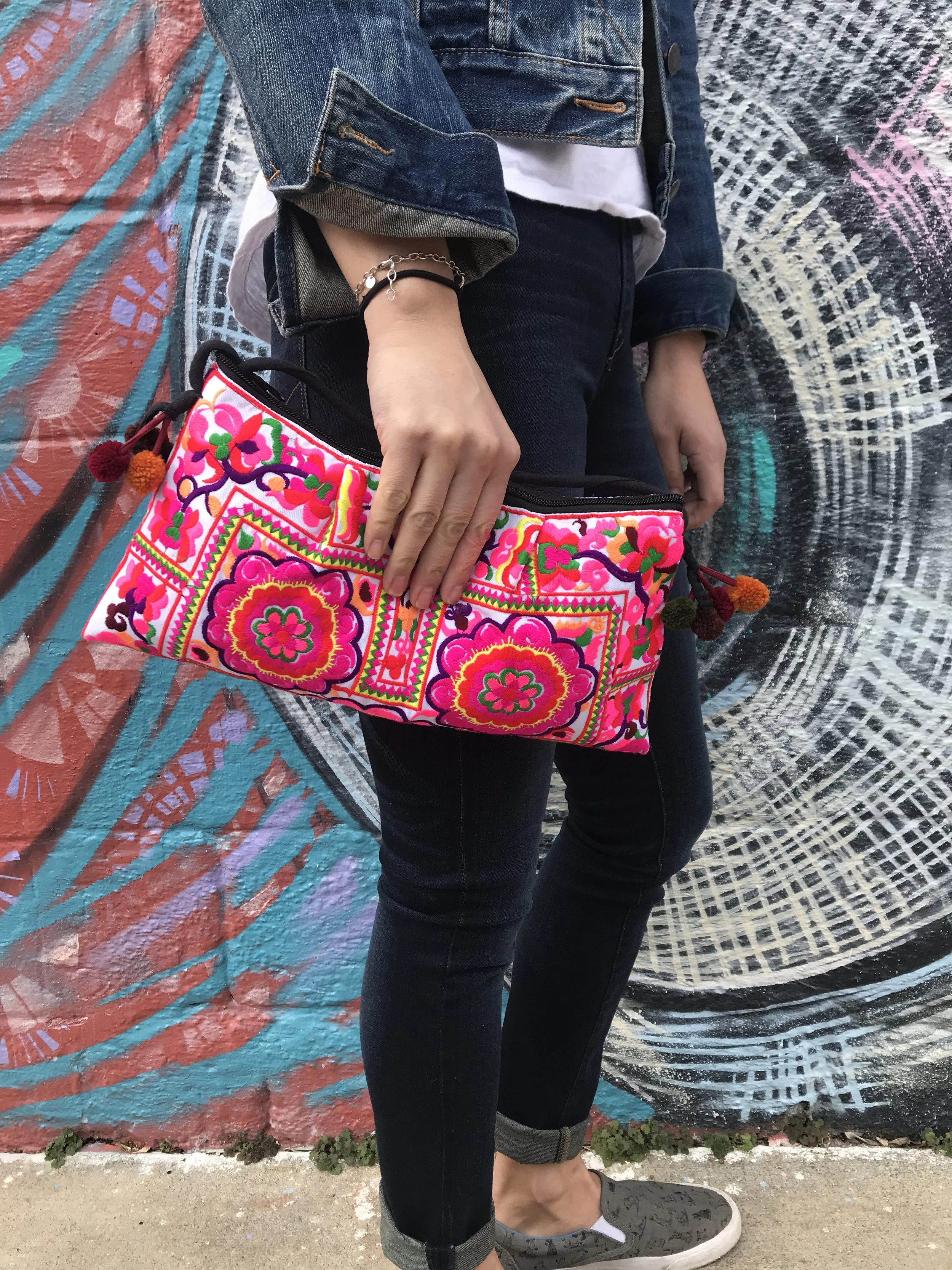 Embroidered Handmade Clutch