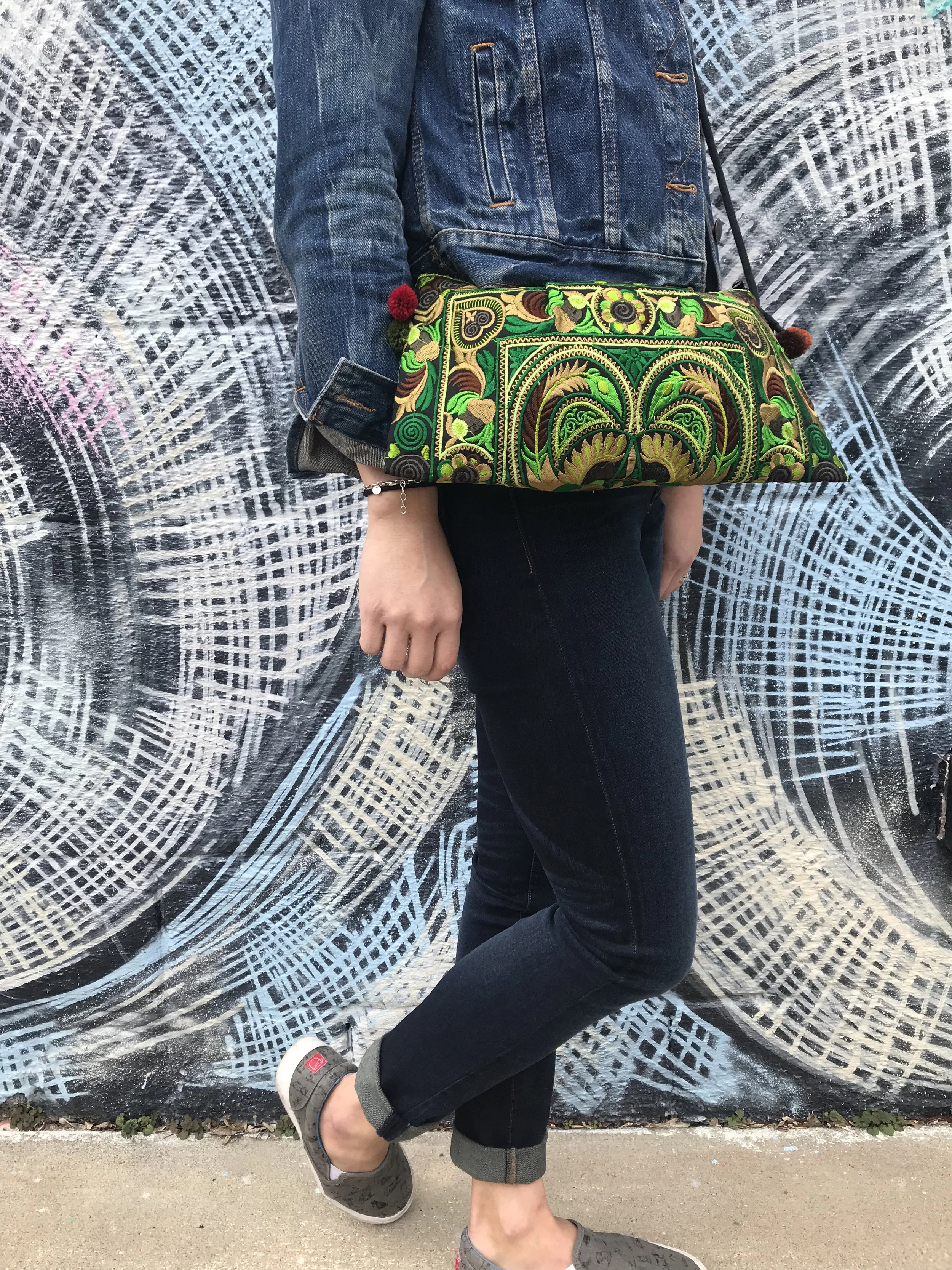 Embroidered Handmade Clutch