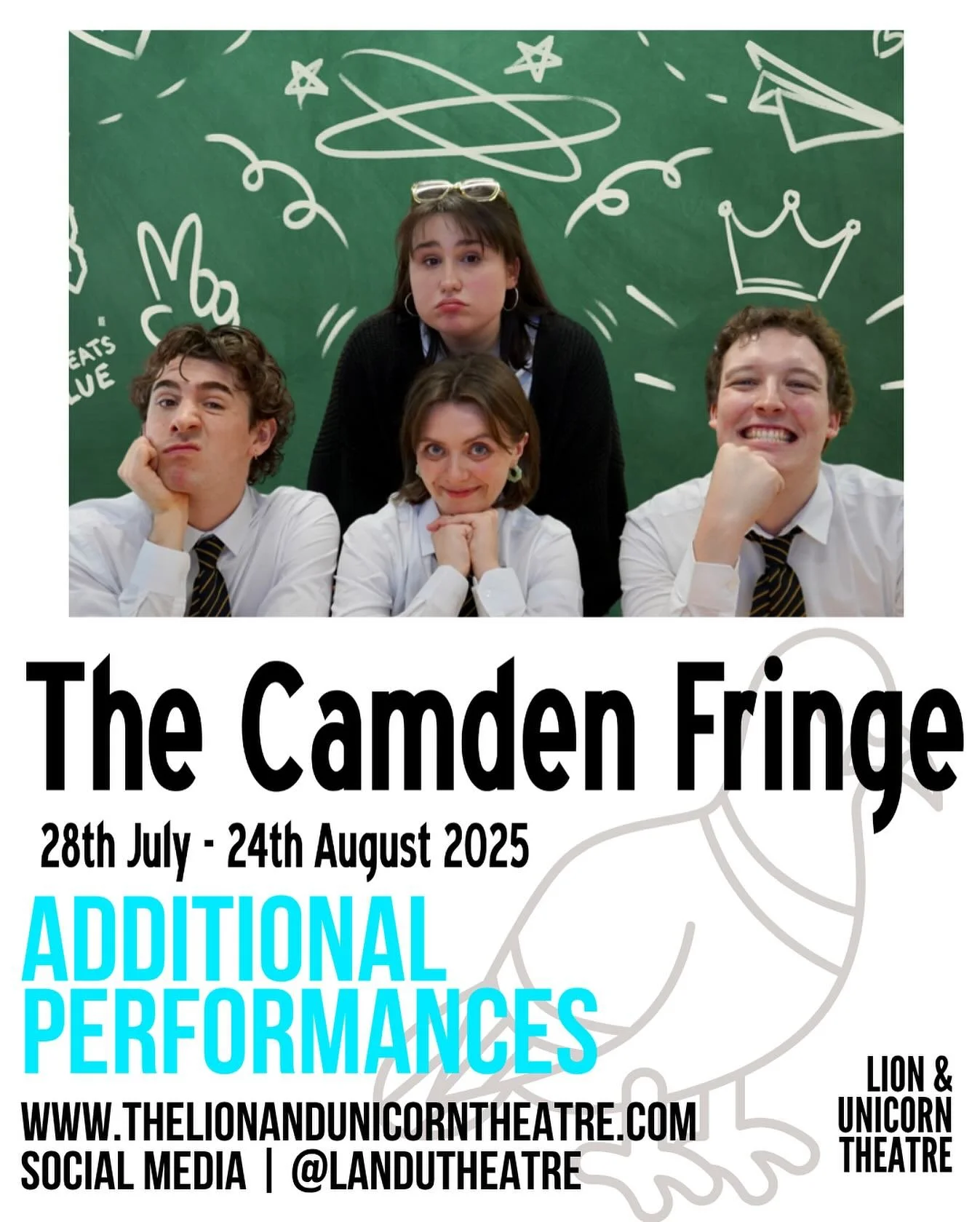 🚨 ADDITIONAL PERFORMANCES: Due to exceptional demand and critical reviews we are delighted to announce that you have two more chances to catch @misstheplay in Week 4 of @thecamdenfringe
🎟️ Catch the show for two final performances on Tuesday 19th